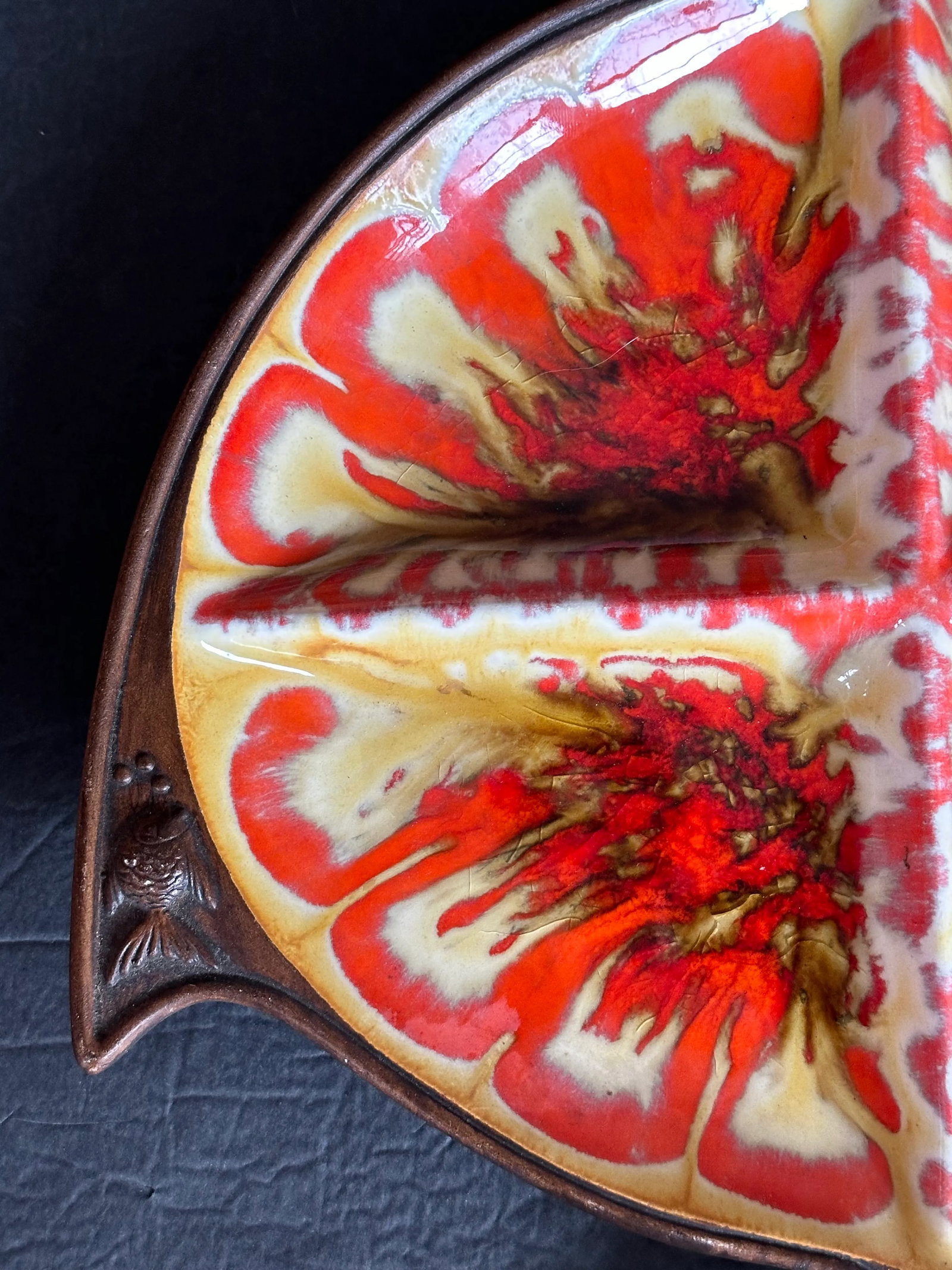 Mid Century California Pottery Decorative Fish Serving Dish - 6