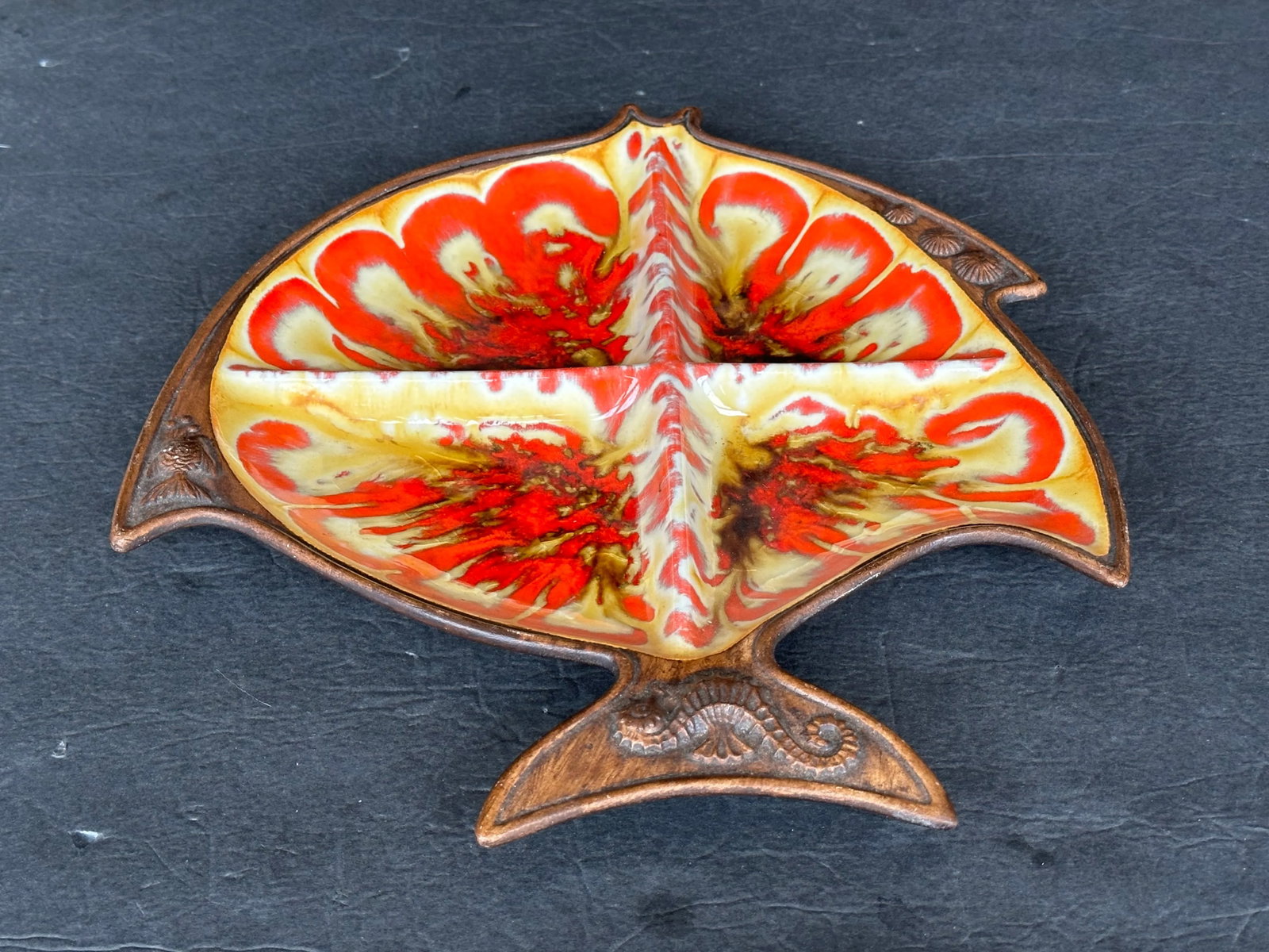 Mid Century California Pottery Decorative Fish Serving Dish - 7