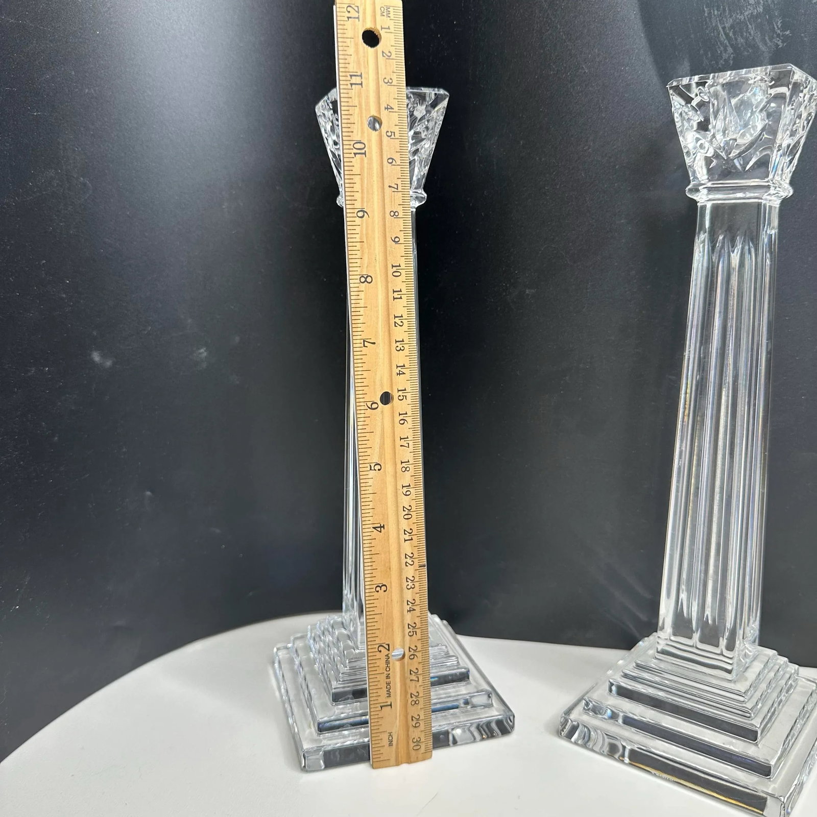 1990s Waterford Americas Heritage Collection Pair of George Washington Candlesticks - 5