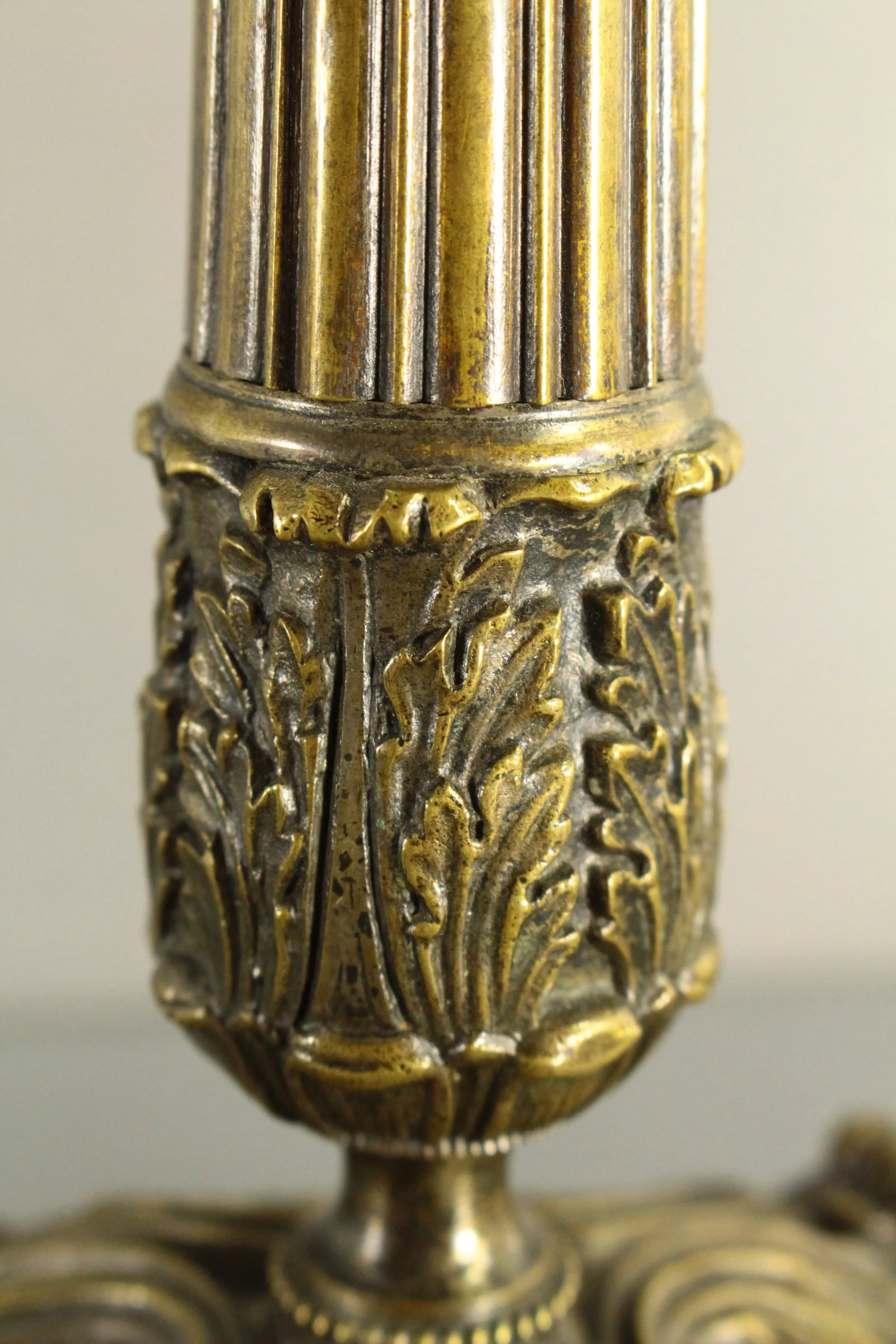 1820s-1830s French Empire Patinated & Gilt Bronze Candle Holders - a Pair - 10