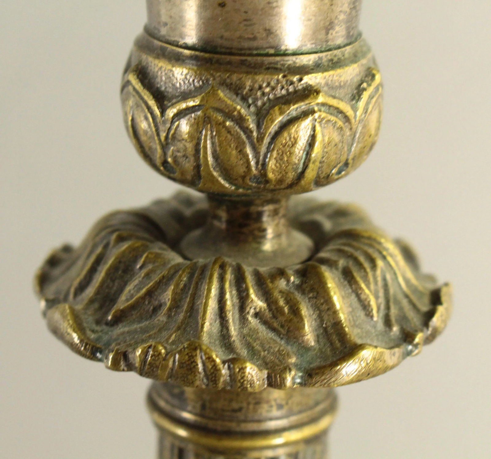 1820s-1830s French Empire Patinated & Gilt Bronze Candle Holders - a Pair - 9