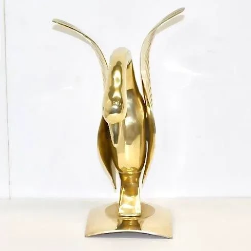 Large Dolbi Cashier Brass Swan - 2