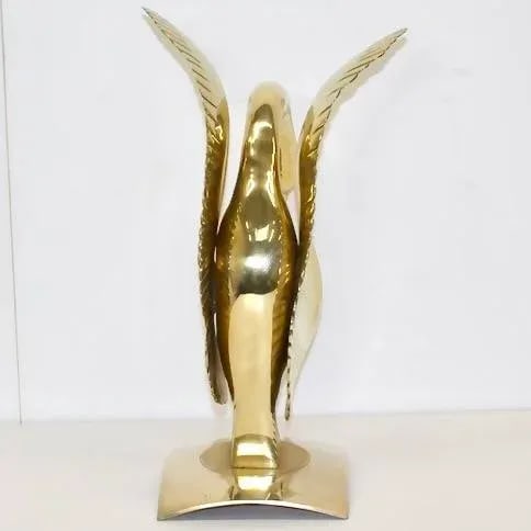 Large Dolbi Cashier Brass Swan - 4