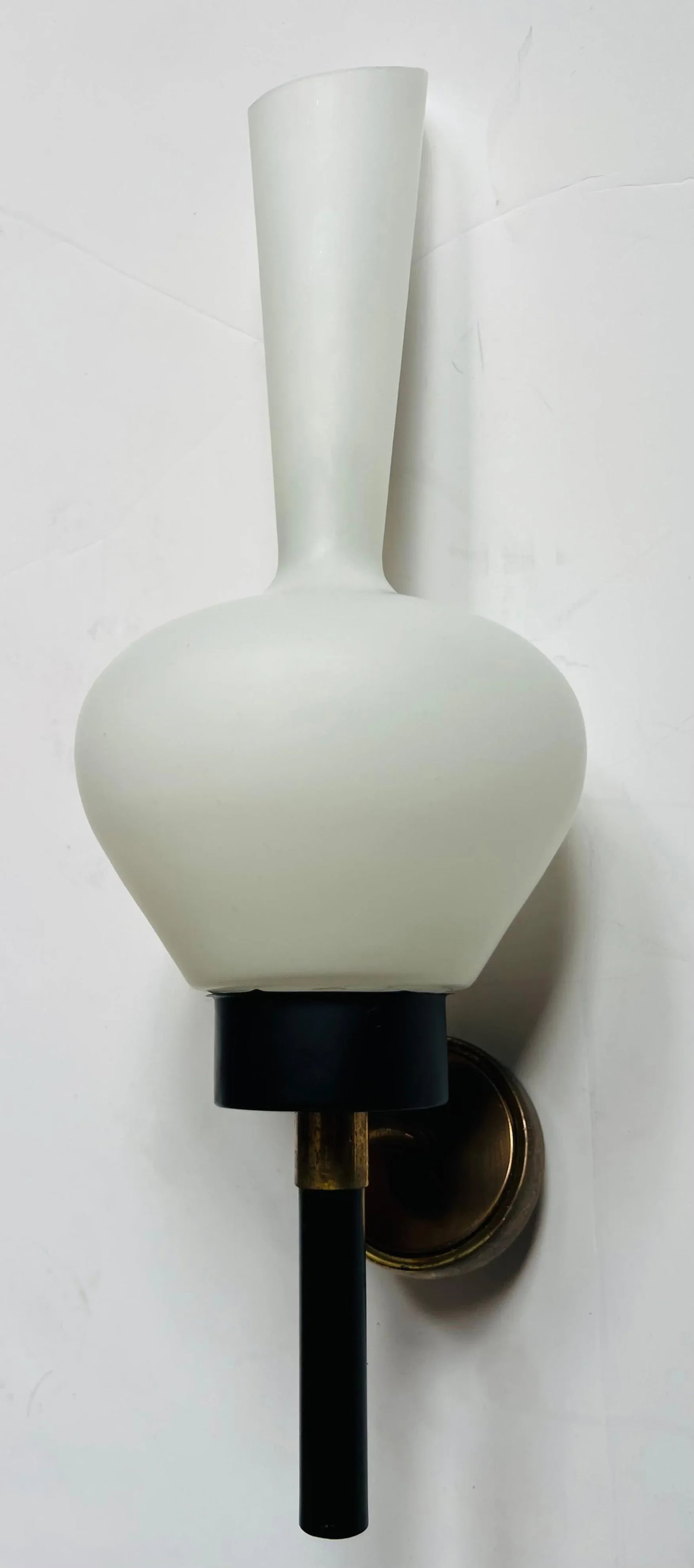 Large Grand French 1950s Mid Century Wall Lamps - A Pair - 2