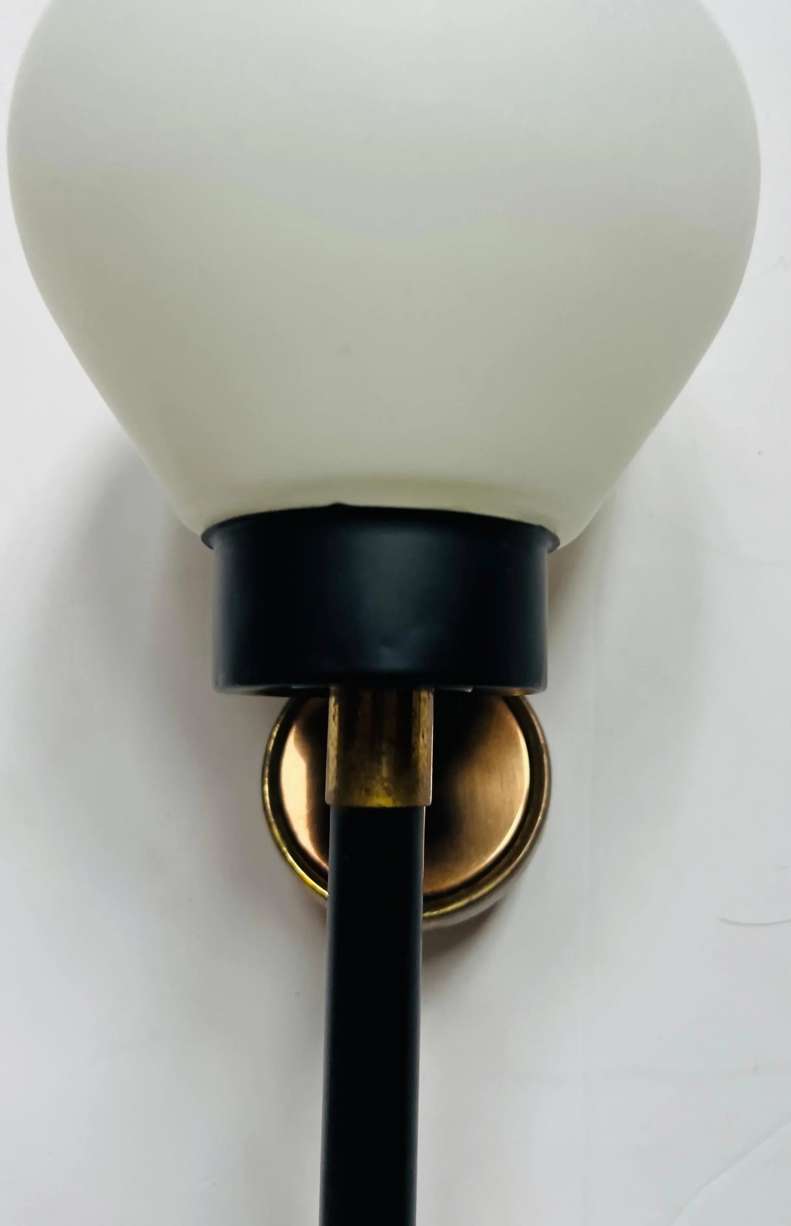 Large Grand French 1950s Mid Century Wall Lamps - A Pair - 4
