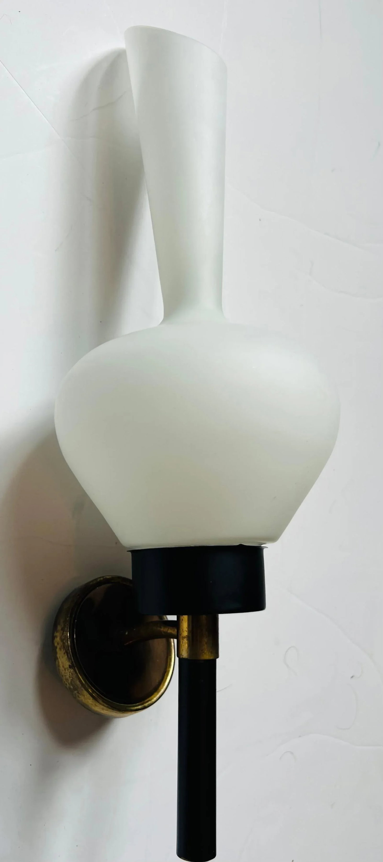 Large Grand French 1950s Mid Century Wall Lamps - A Pair - 9