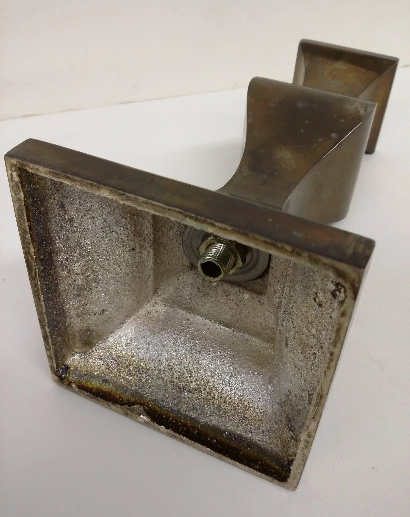 1940s Vintage Brass-Silver Candle Holders - a Pair - 10