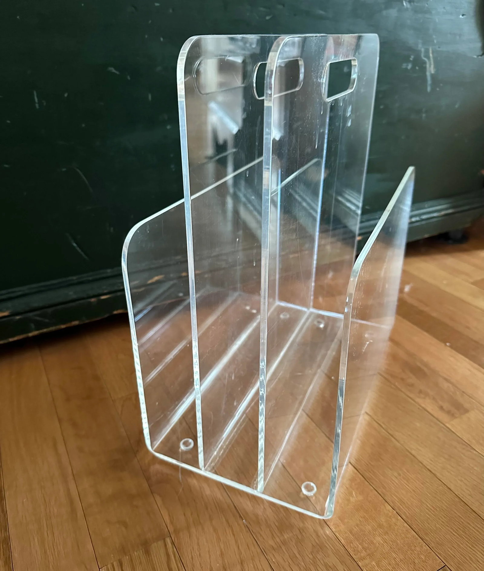 Vintage Mid Century Modern Lucite Magazine Rack - 2