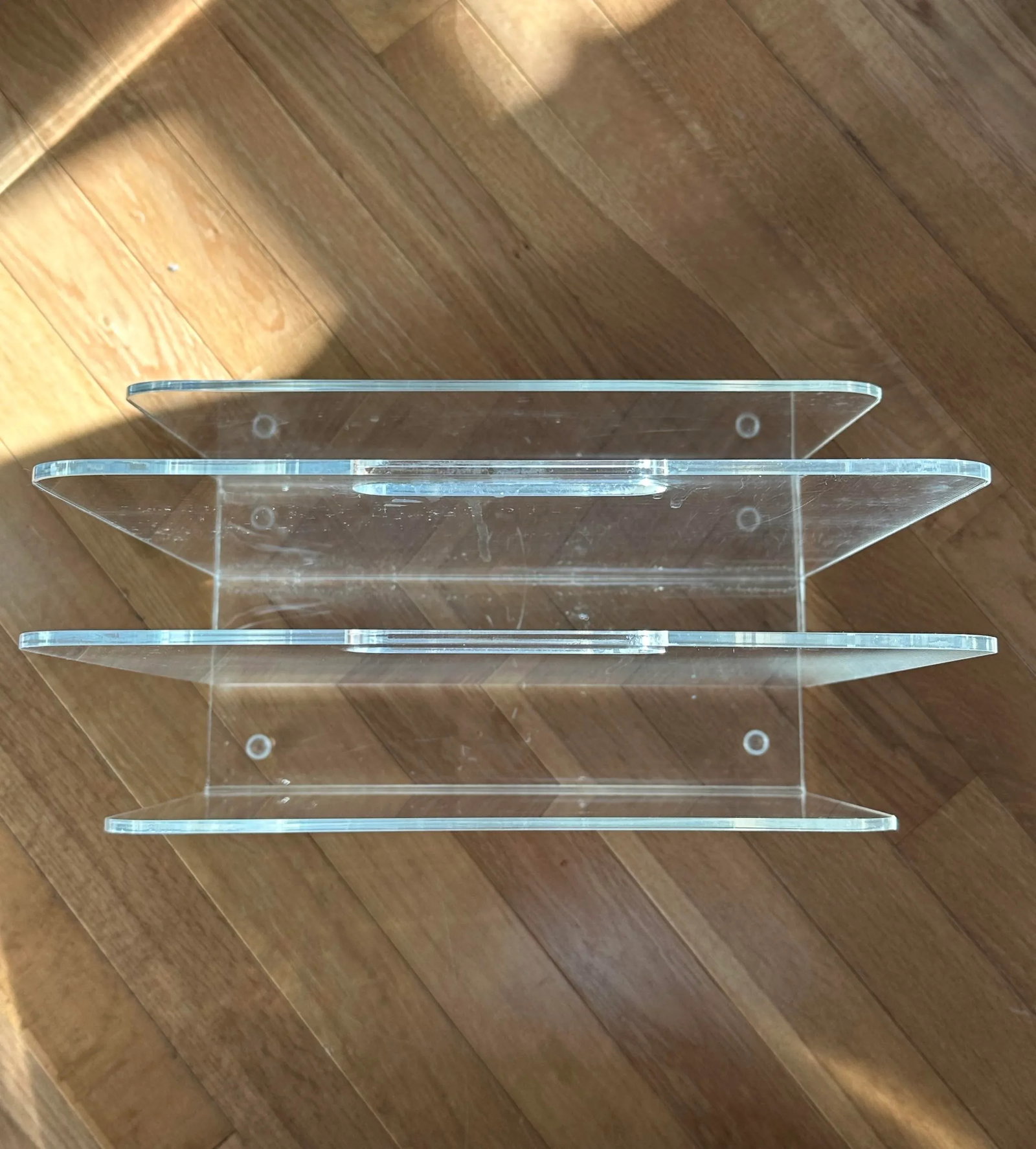 Vintage Mid Century Modern Lucite Magazine Rack - 6