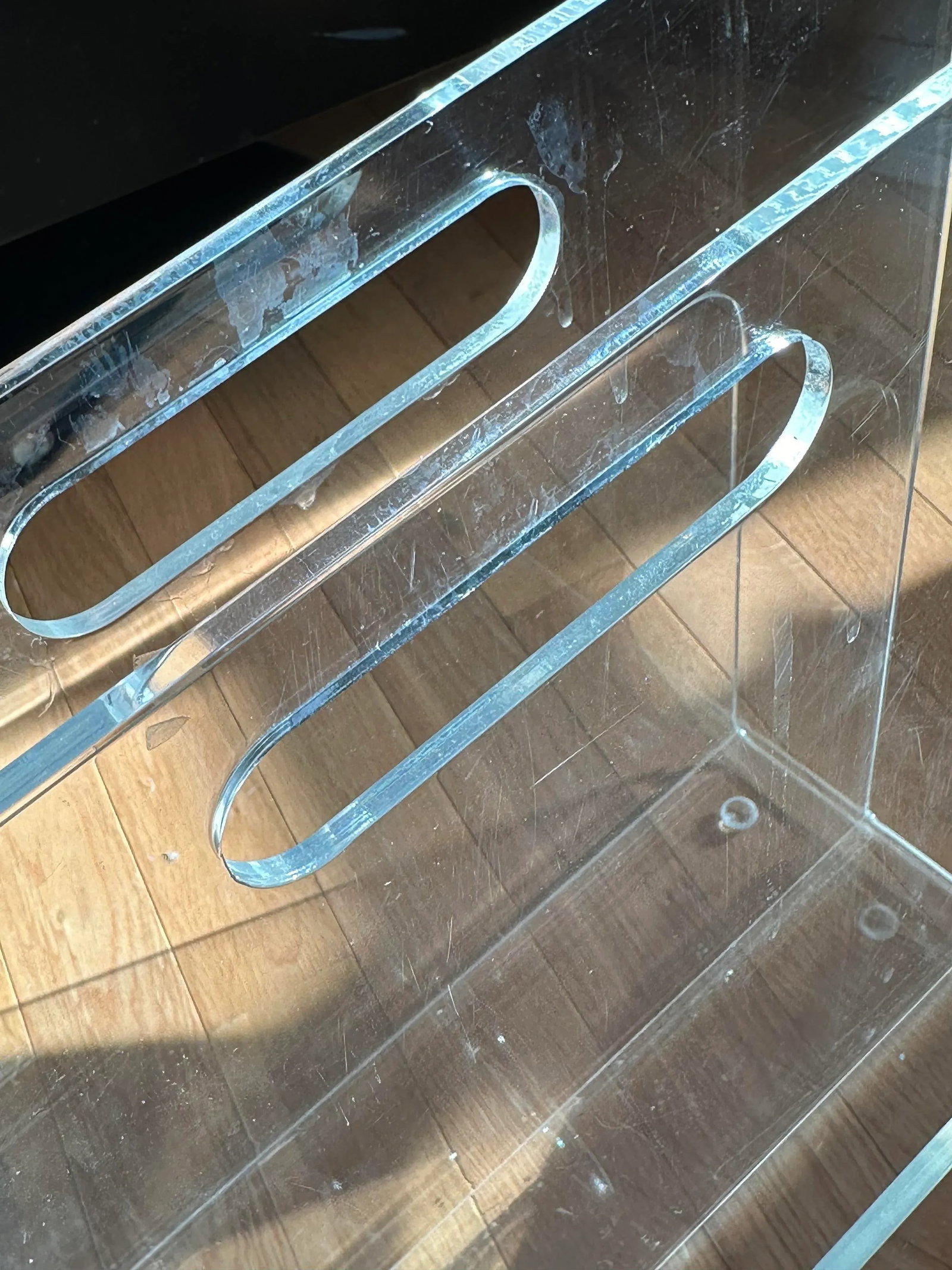 Vintage Mid Century Modern Lucite Magazine Rack - 8
