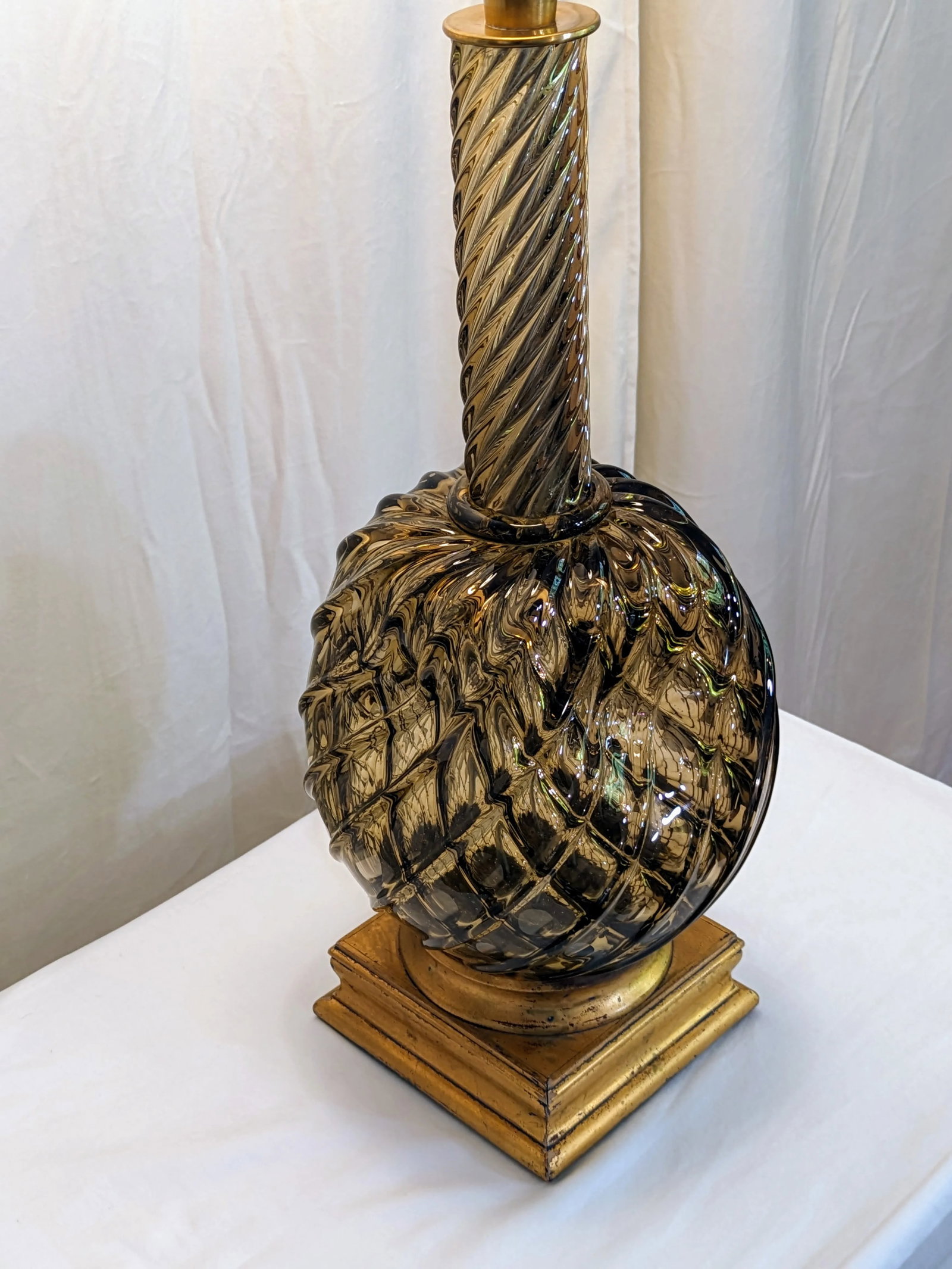 Carlo Scarpa for Venini Diamante Murano Glass Table Lamp C. 1936 - 6
