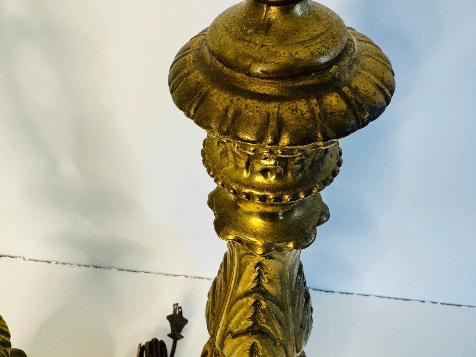 Vintage 1950s Solid Brass Claw Foot Table Lamps, a Pair - 6