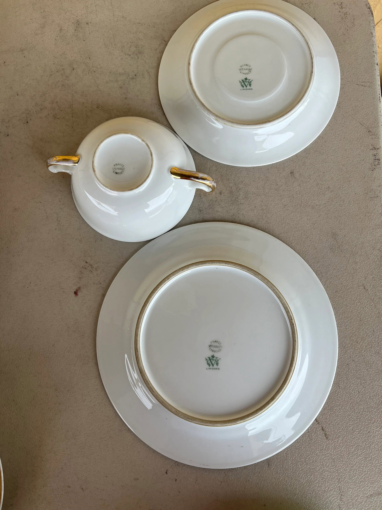 1920s Soup/Bouillon Bowl ,Saucer & Plate Set 24 Pieces - 11