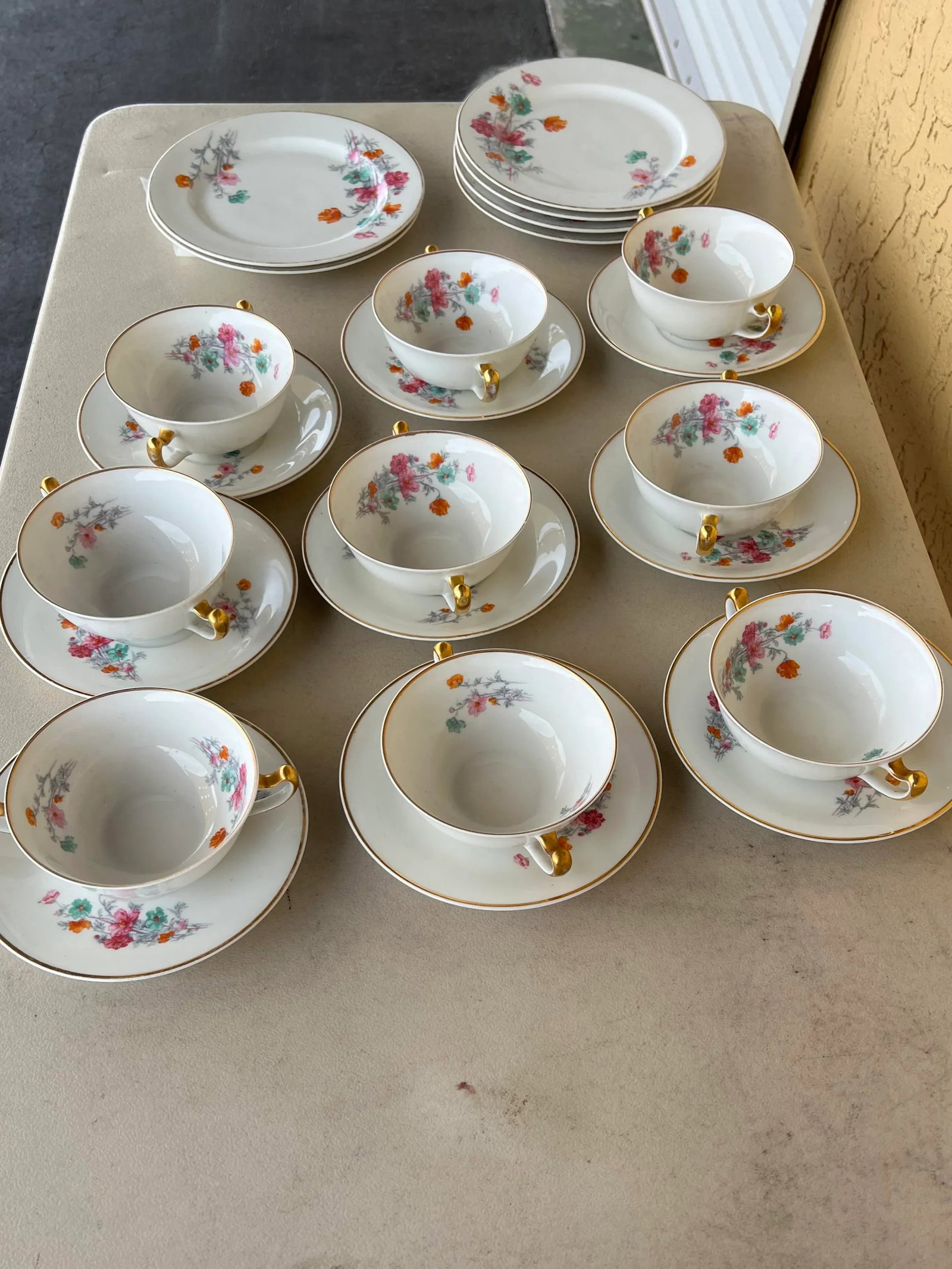 1920s Soup/Bouillon Bowl ,Saucer & Plate Set 24 Pieces - 6