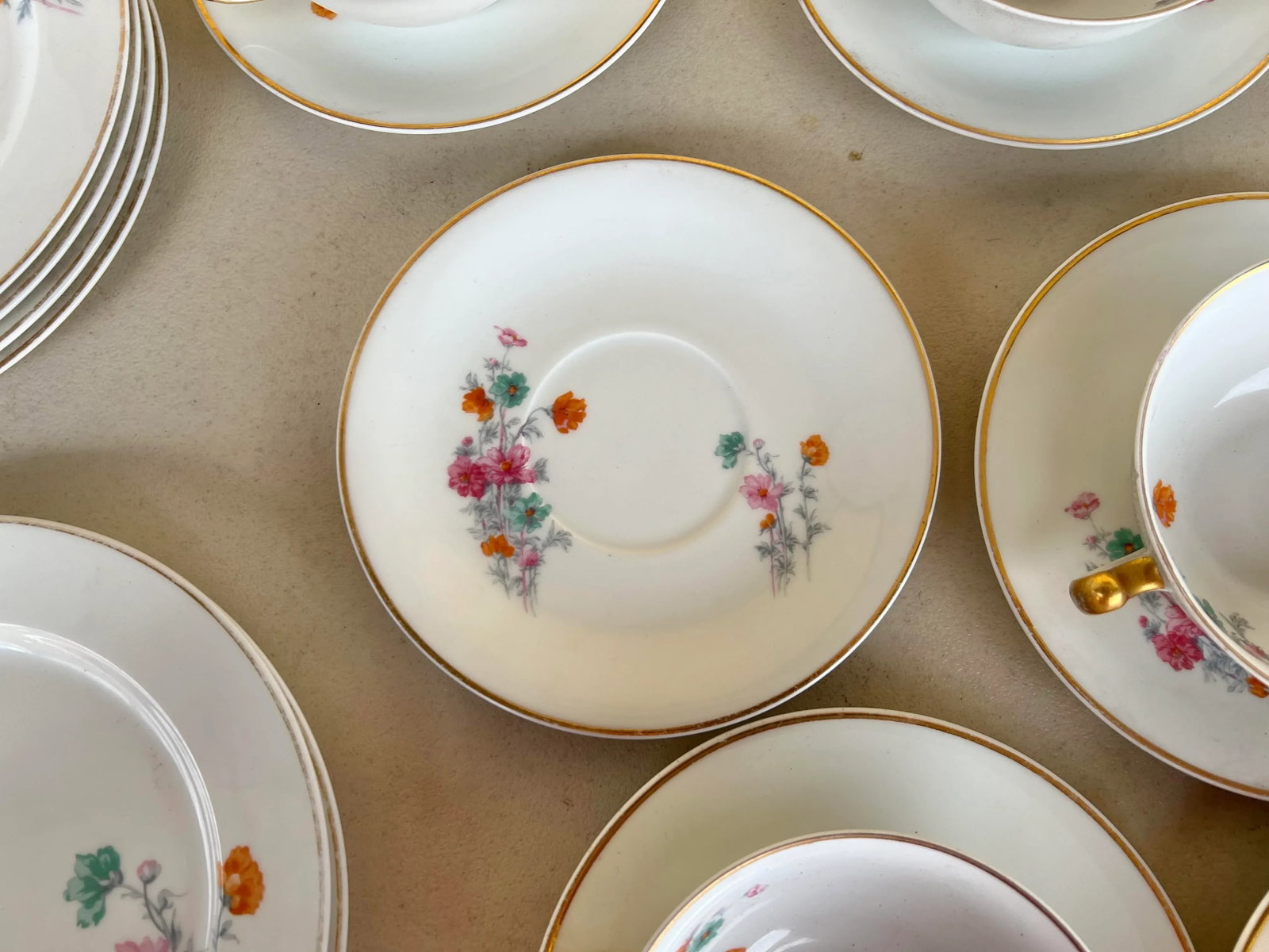 1920s Soup/Bouillon Bowl ,Saucer & Plate Set 24 Pieces - 8