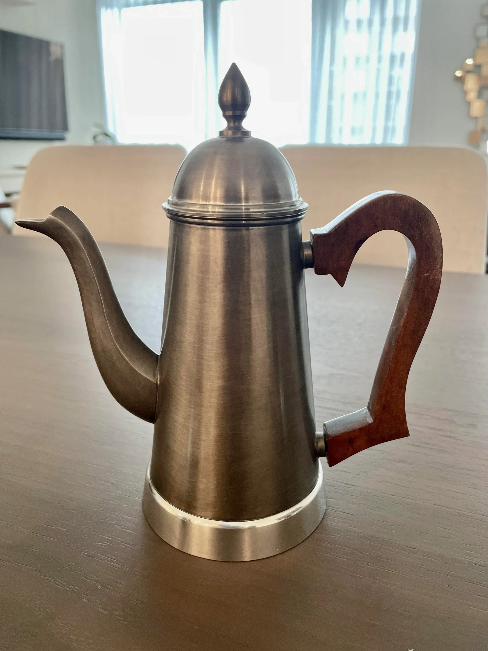 1990s Brazilian Coffee/Tea Pot With Cream and Sugar - Set of 4 - 3