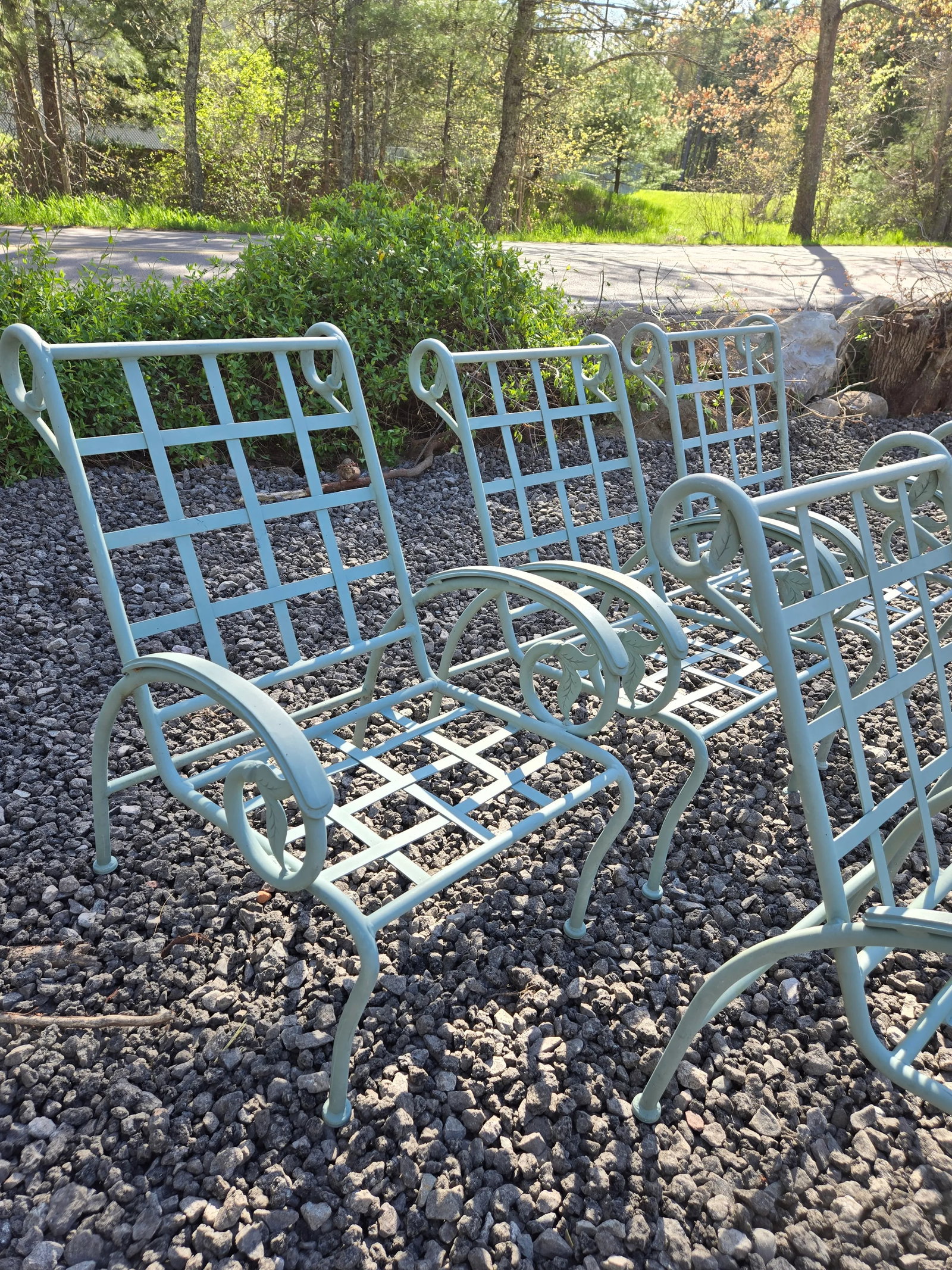 Mid 20th Century Maurizio Tempestini Style Wrought Iron Patio Chairs - Set of 6 - 3