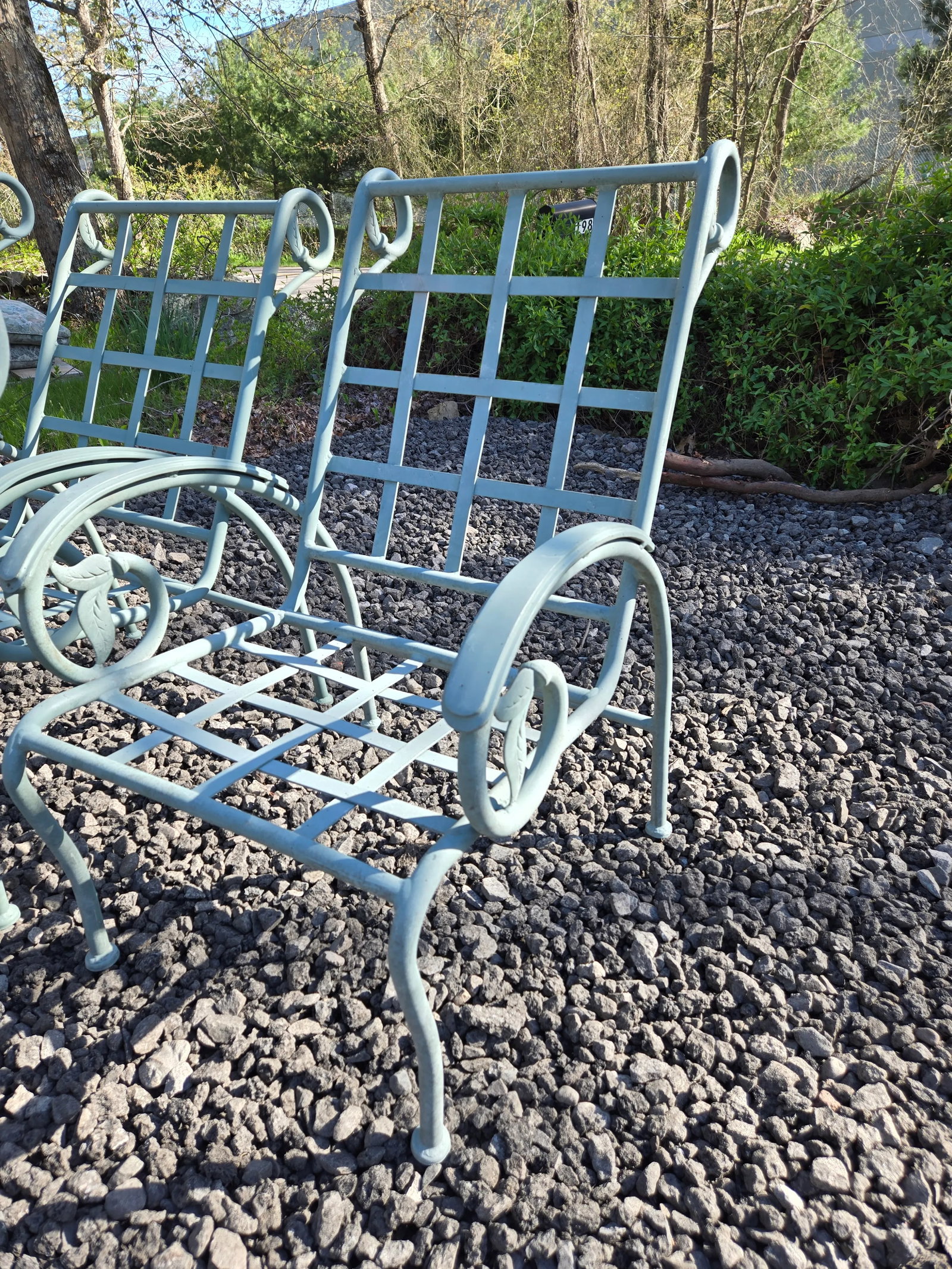 Mid 20th Century Maurizio Tempestini Style Wrought Iron Patio Chairs - Set of 6 - 7