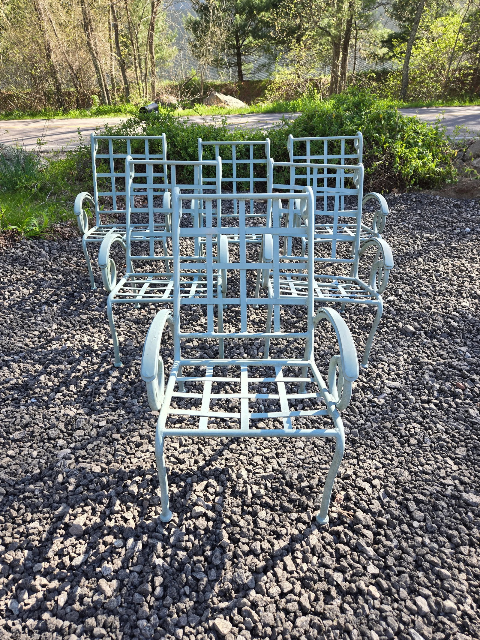 Mid 20th Century Maurizio Tempestini Style Wrought Iron Patio Chairs - Set of 6 - 8