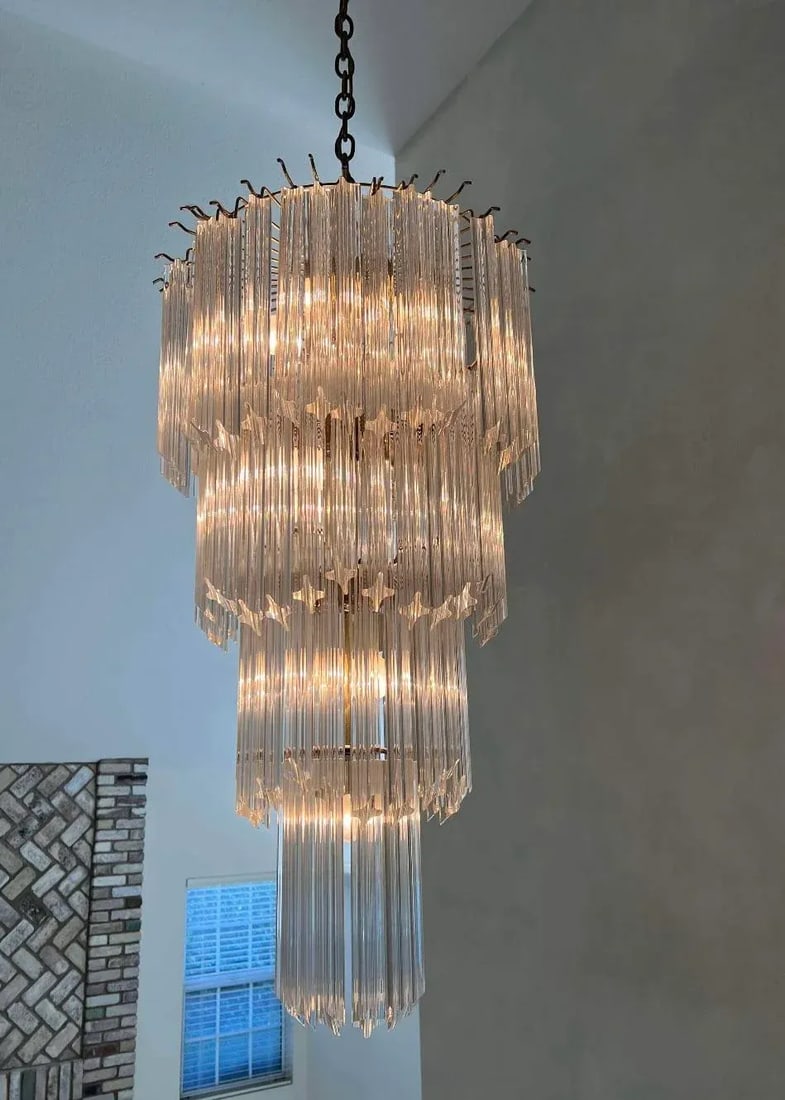 1950's Art Deco Lucite Chandelier - 10