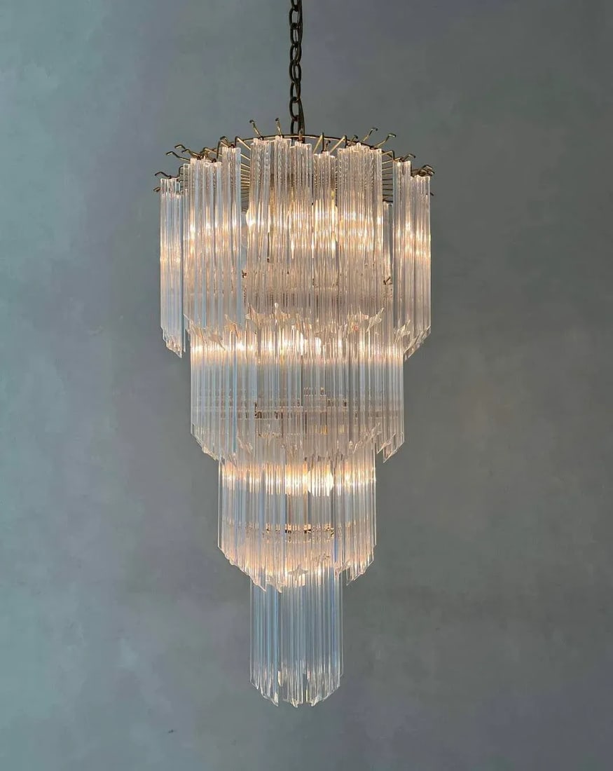 1950's Art Deco Lucite Chandelier - 2