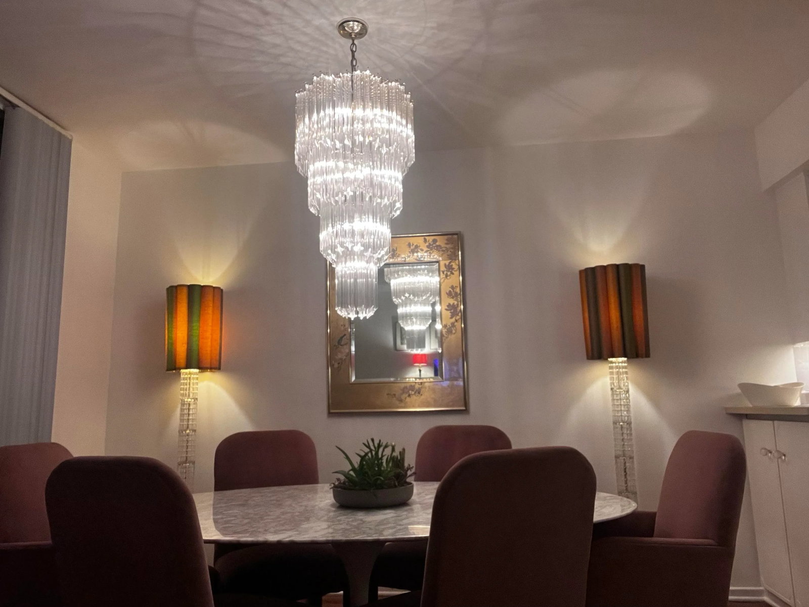 1950's Art Deco Lucite Chandelier - 3
