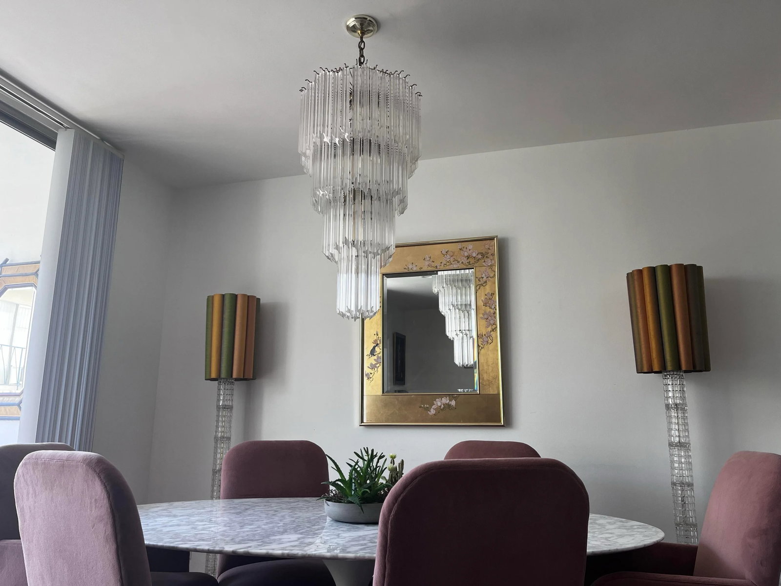 1950's Art Deco Lucite Chandelier - 4