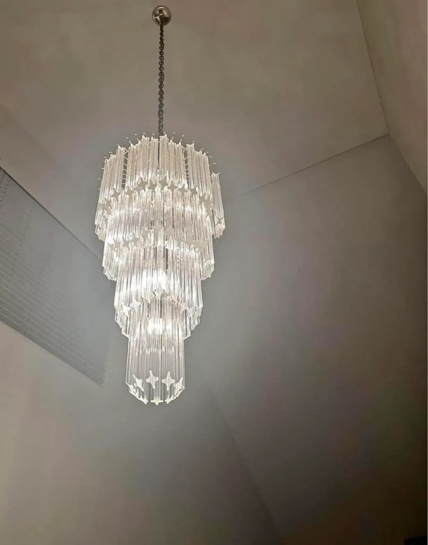 1950's Art Deco Lucite Chandelier - 9