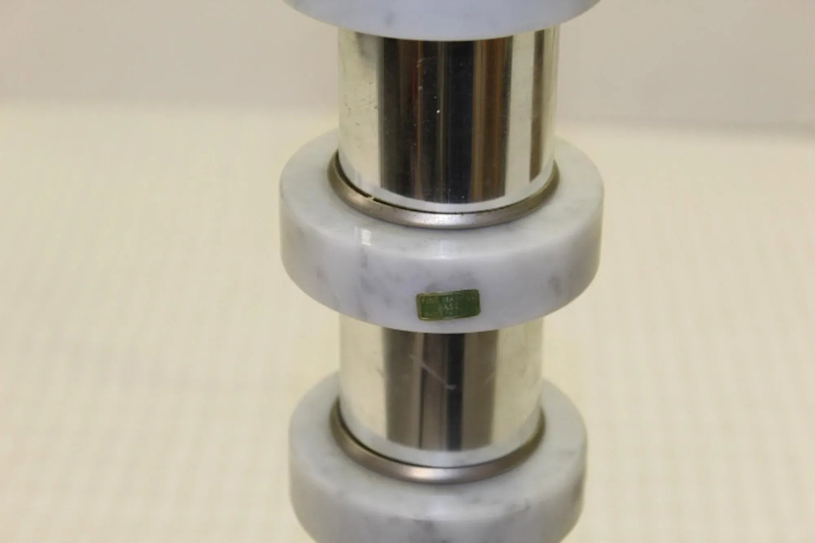 1970s Stacked Rings of Carrara Marble Table Lamp - 5