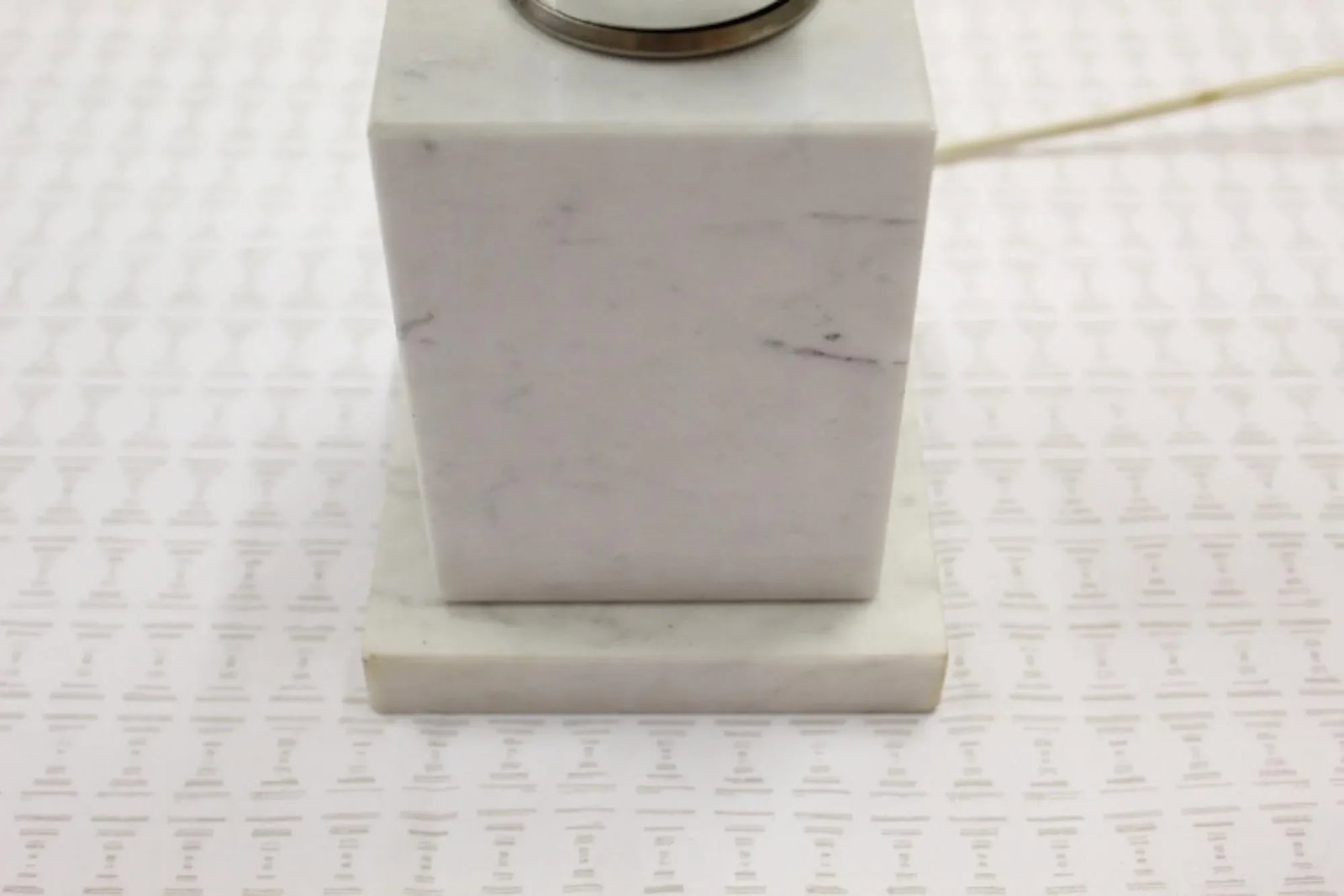 1970s Stacked Rings of Carrara Marble Table Lamp - 7