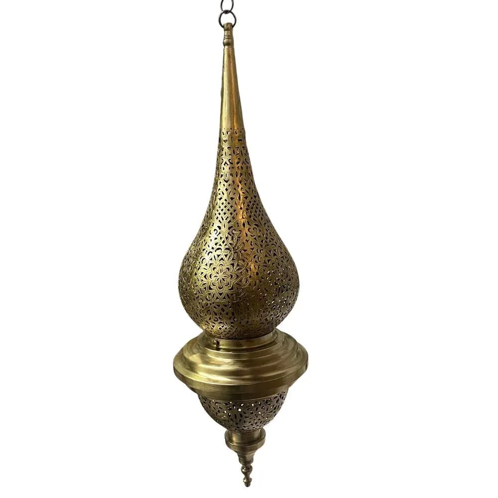 Brass Teardrop Lantern - Large - 2