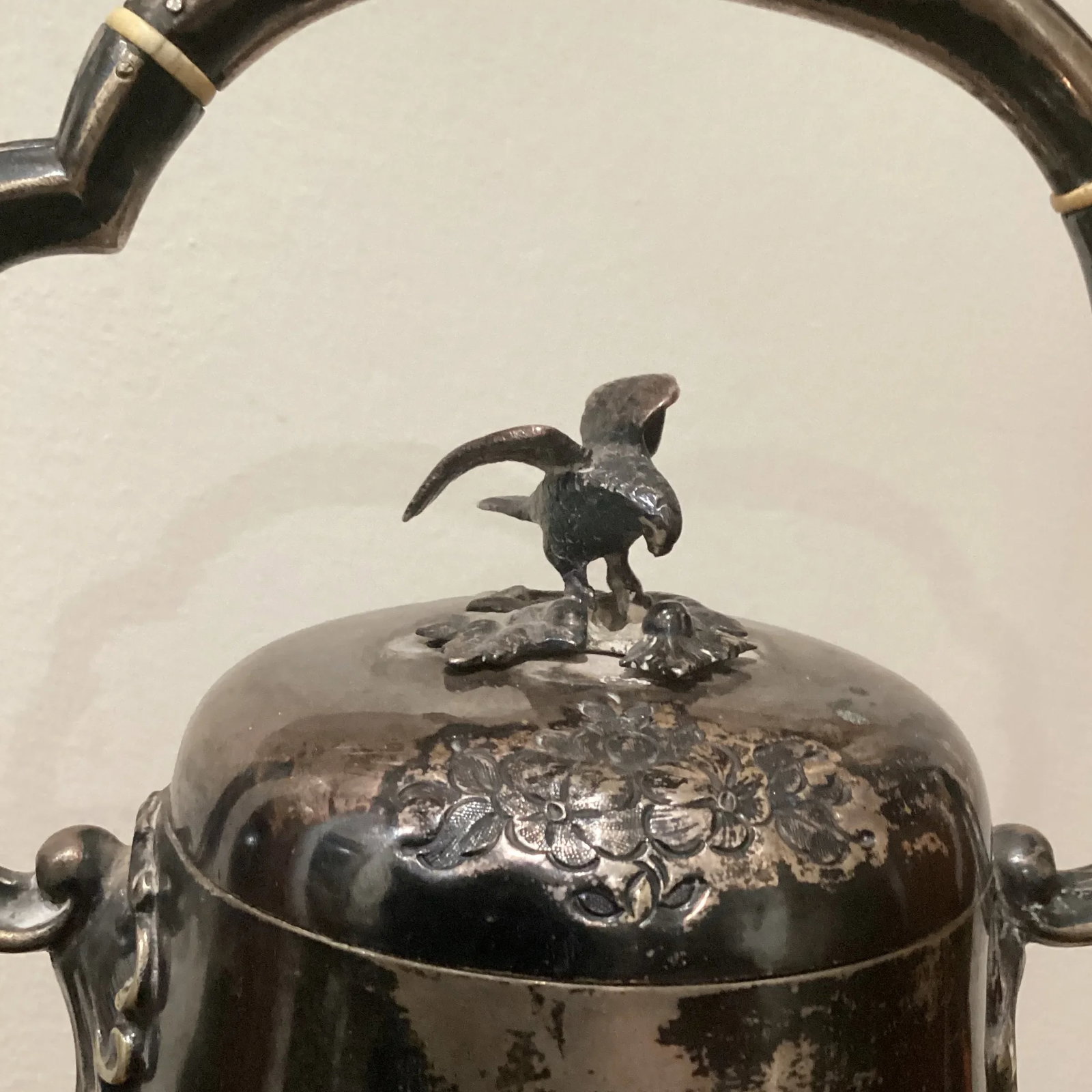 Antique Victorian Silver Plate Kettle With Original Decorative Burner Circa 1880 - 2