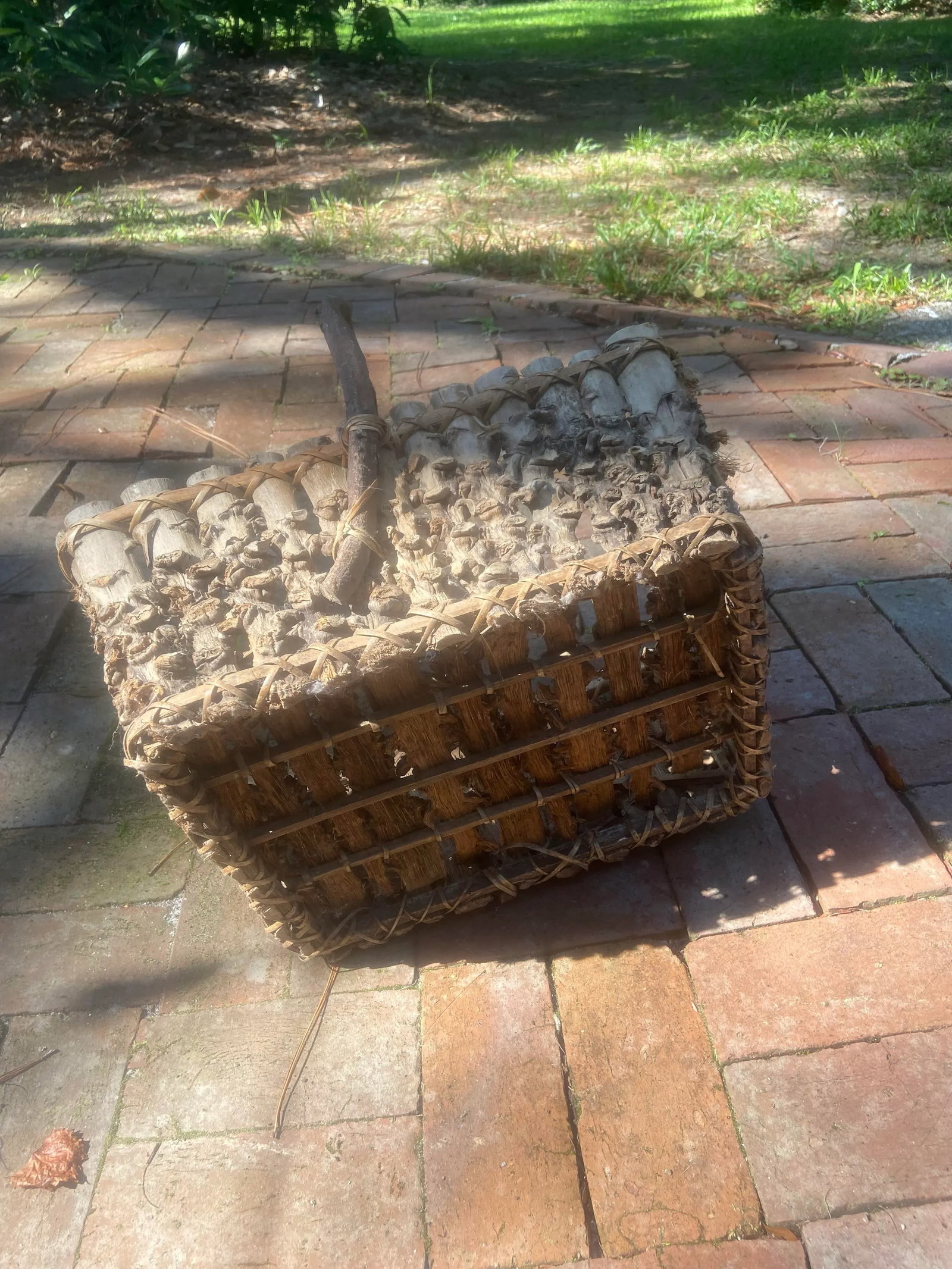 Vintage North Carolina Hand Made Twig Foraging Basket - 10