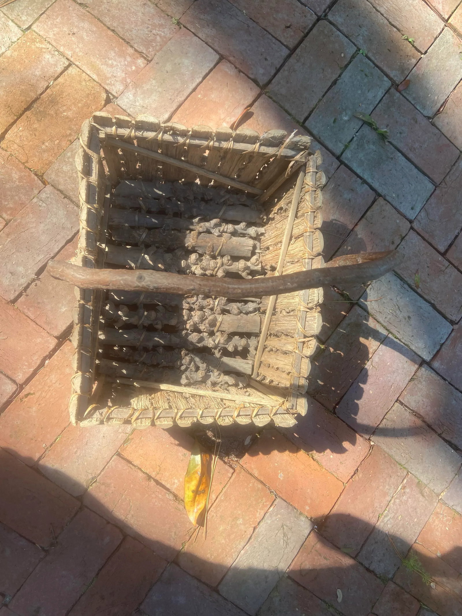 Vintage North Carolina Hand Made Twig Foraging Basket - 3