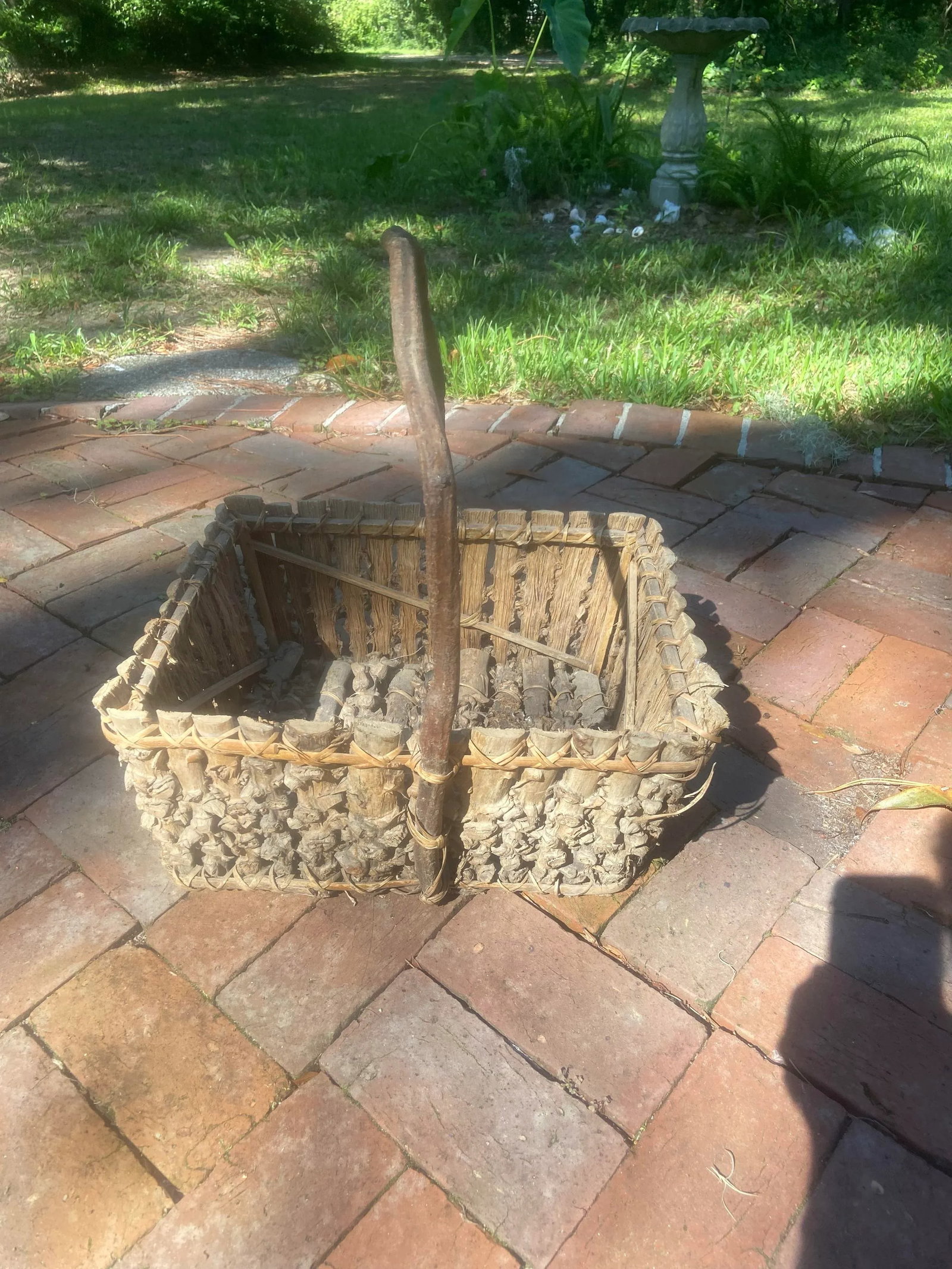 Vintage North Carolina Hand Made Twig Foraging Basket - 5