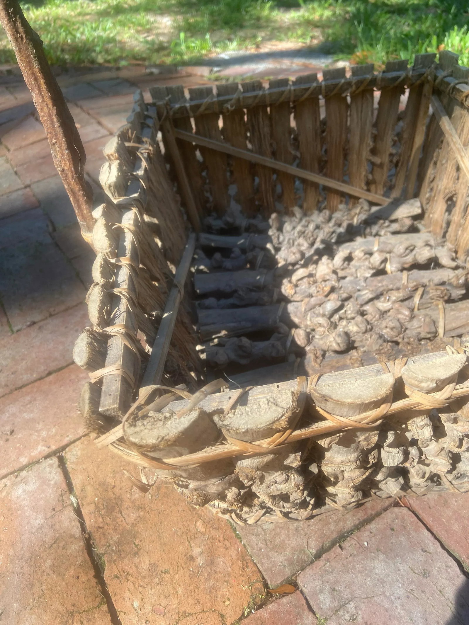 Vintage North Carolina Hand Made Twig Foraging Basket - 8