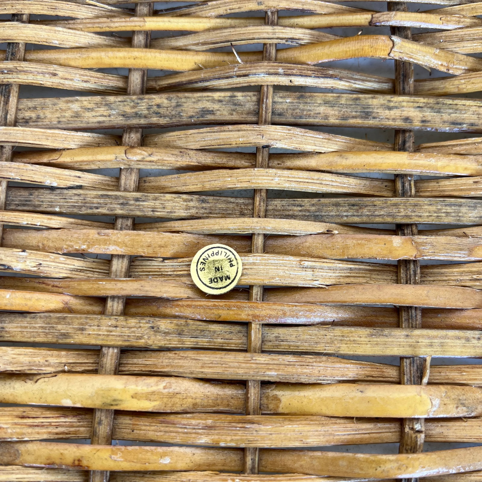 Mid 20th Century Vintage Tray Style Basket With Handles - 3