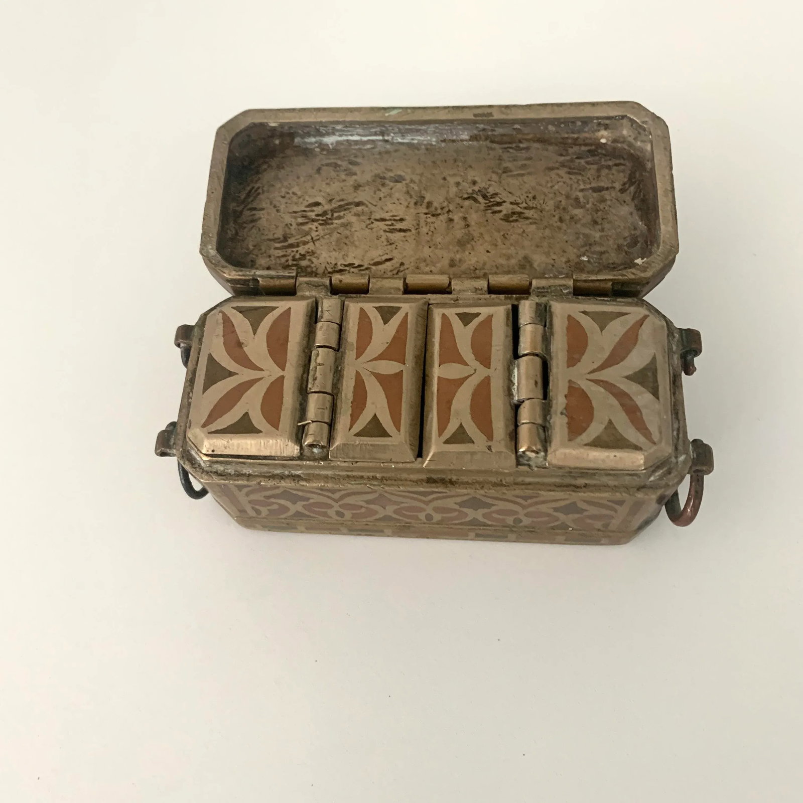 19th Century Bronze Inlay Betel Nut Box - 2