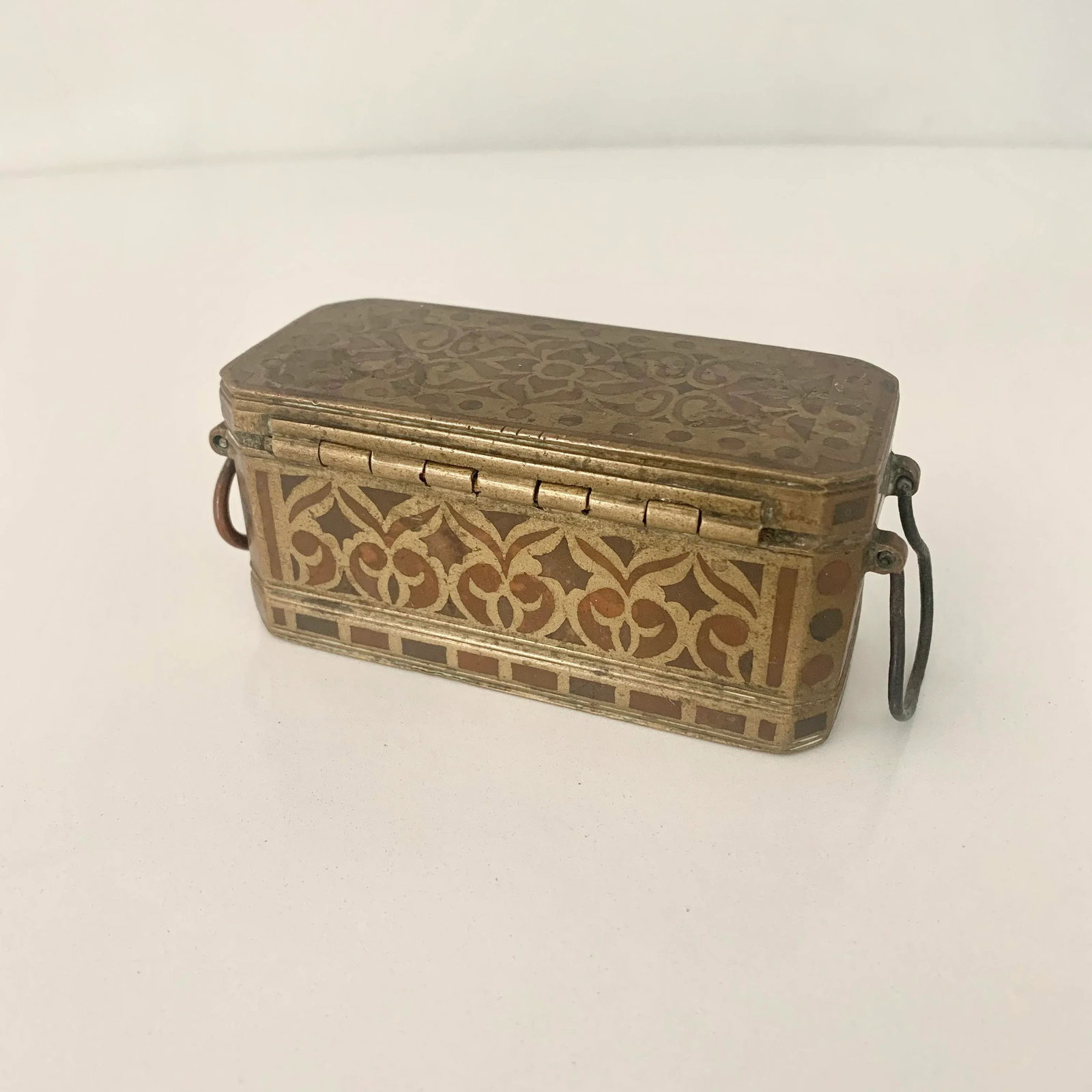 19th Century Bronze Inlay Betel Nut Box - 3