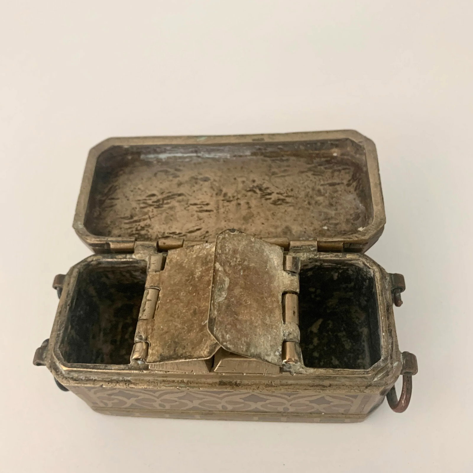 19th Century Bronze Inlay Betel Nut Box - 9
