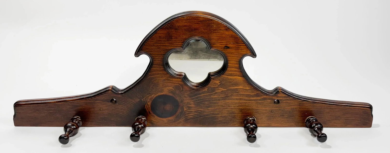 Vintage Colonial Style Pine Wood Wall Coat Hook - 2