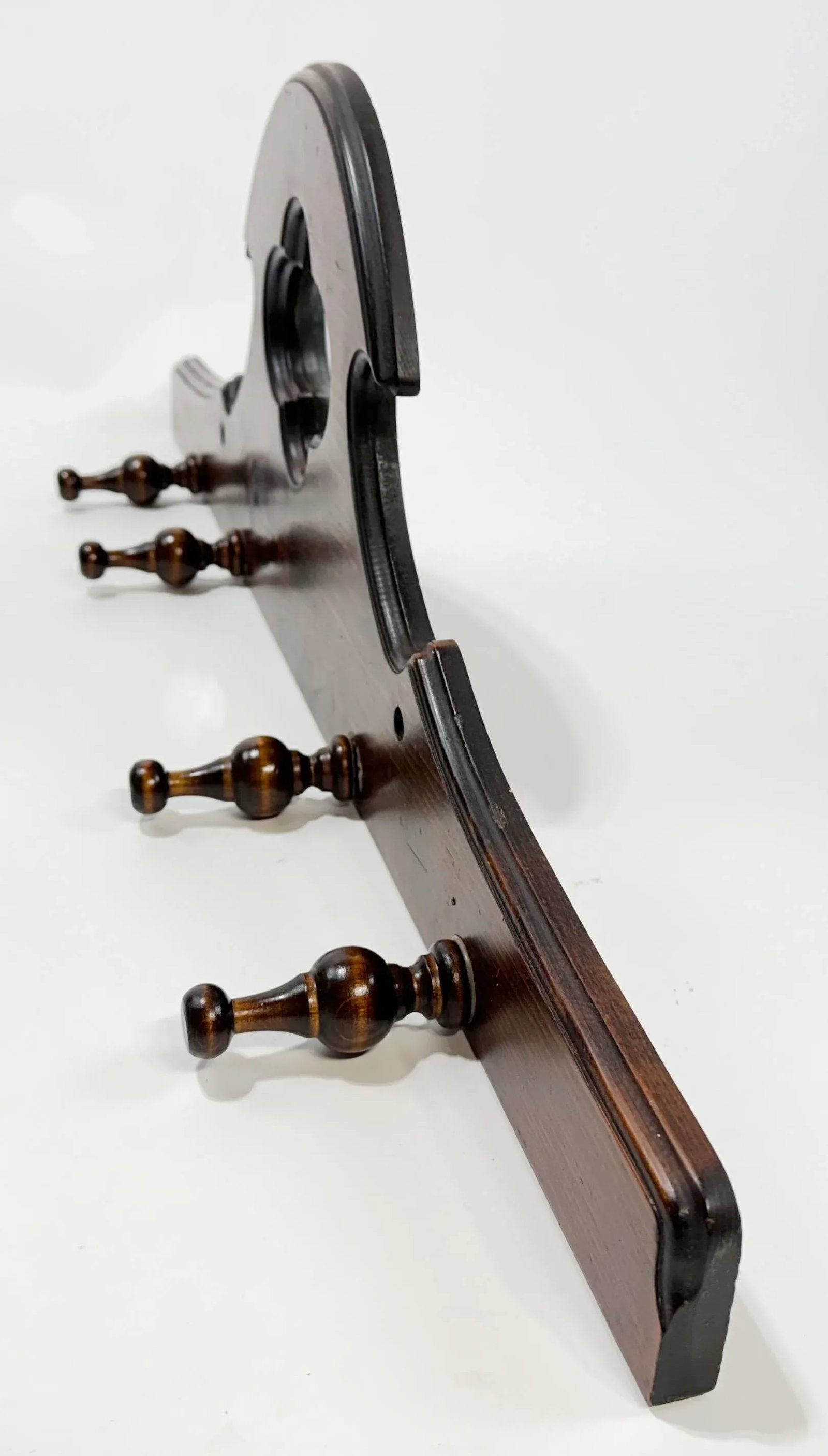 Vintage Colonial Style Pine Wood Wall Coat Hook - 4