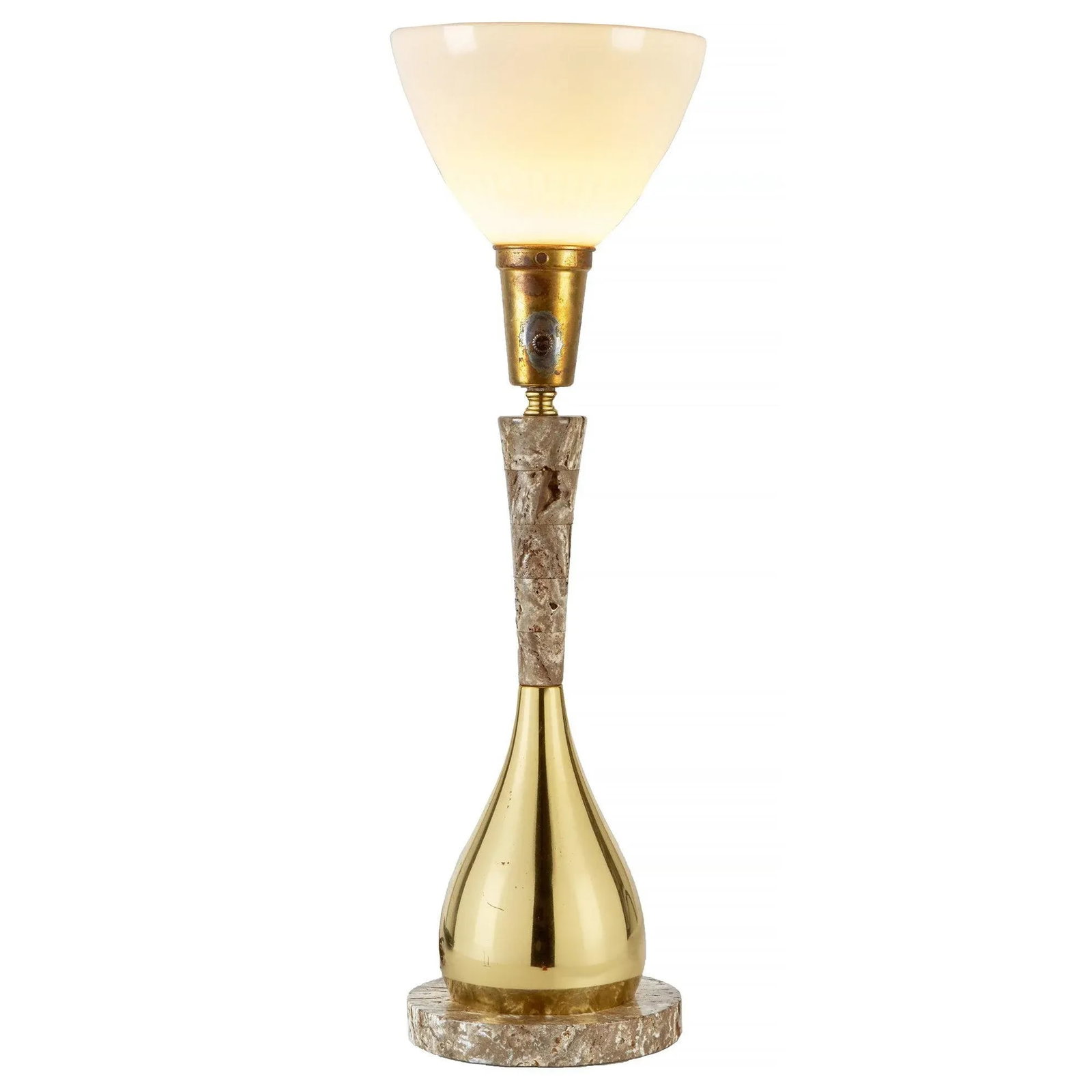 Heifetz Lighthouse Stone and Brass Table Lamp - 11