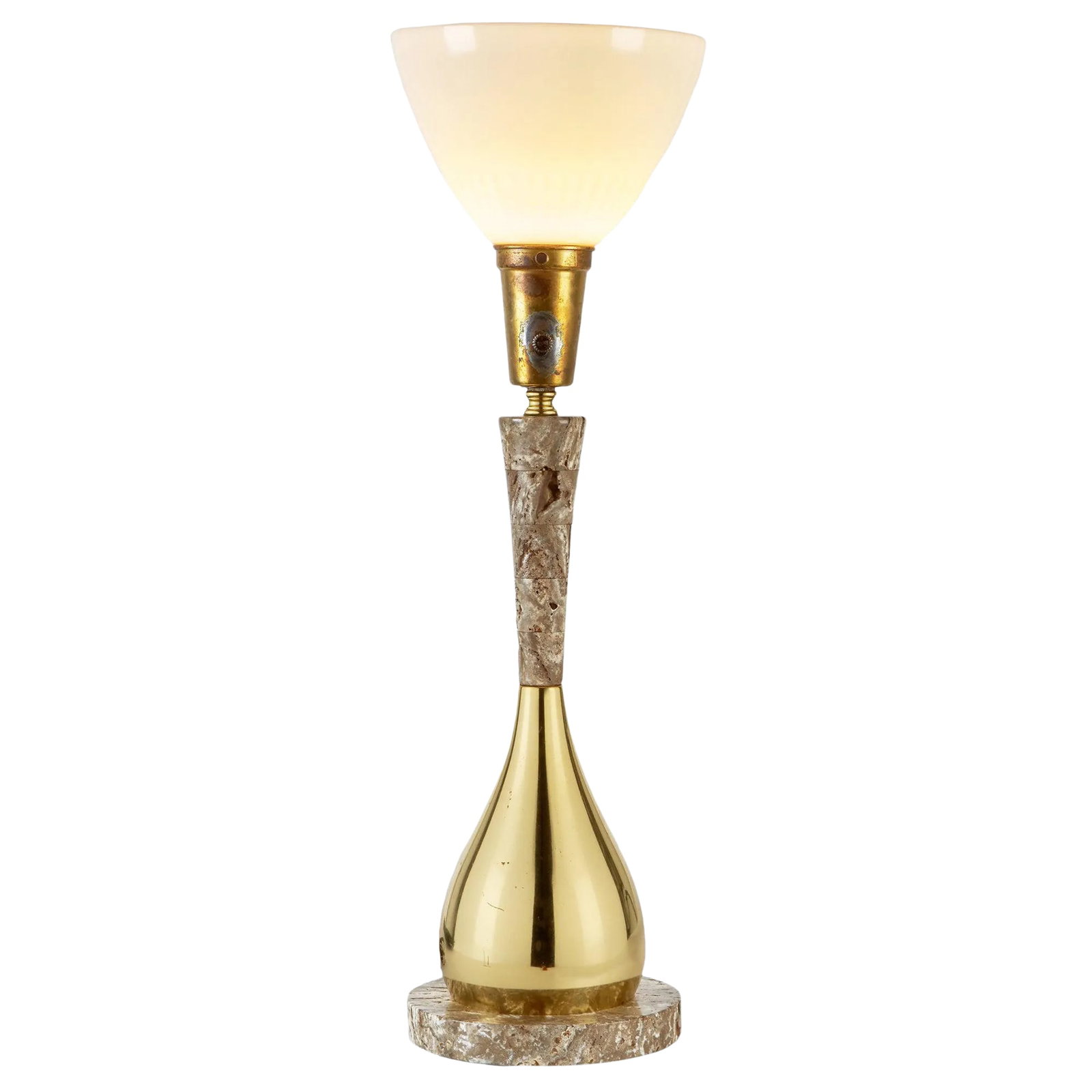 Heifetz Lighthouse Stone and Brass Table Lamp (1 of 11)