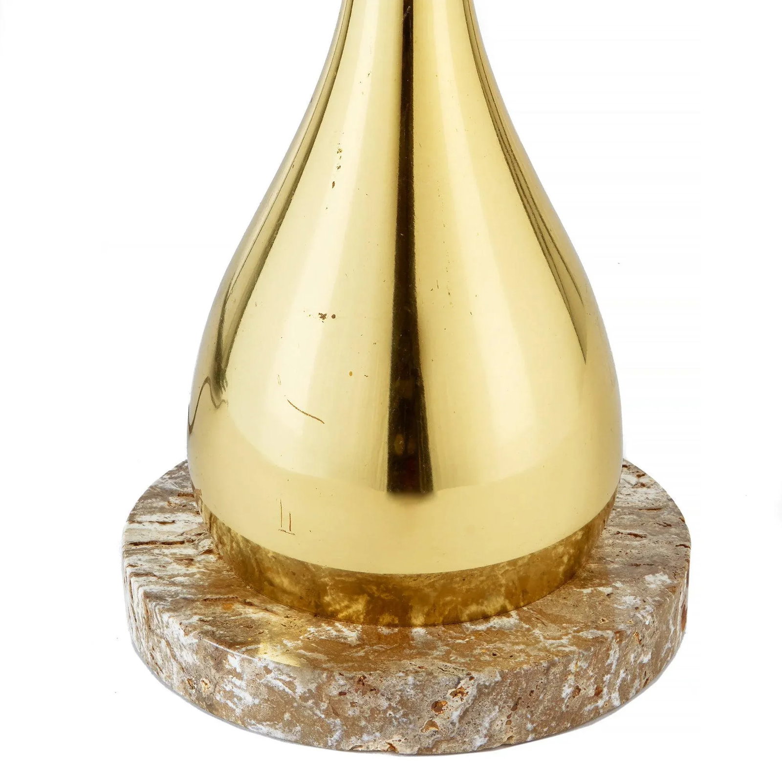 Heifetz Lighthouse Stone and Brass Table Lamp - 2