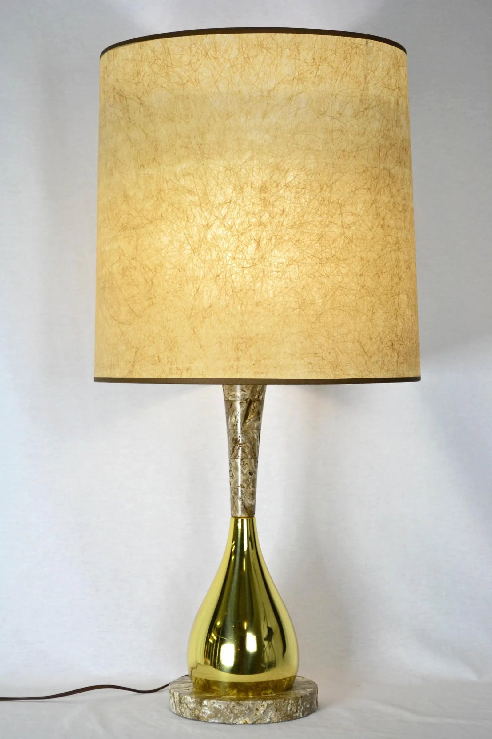 Heifetz Lighthouse Stone and Brass Table Lamp - 3