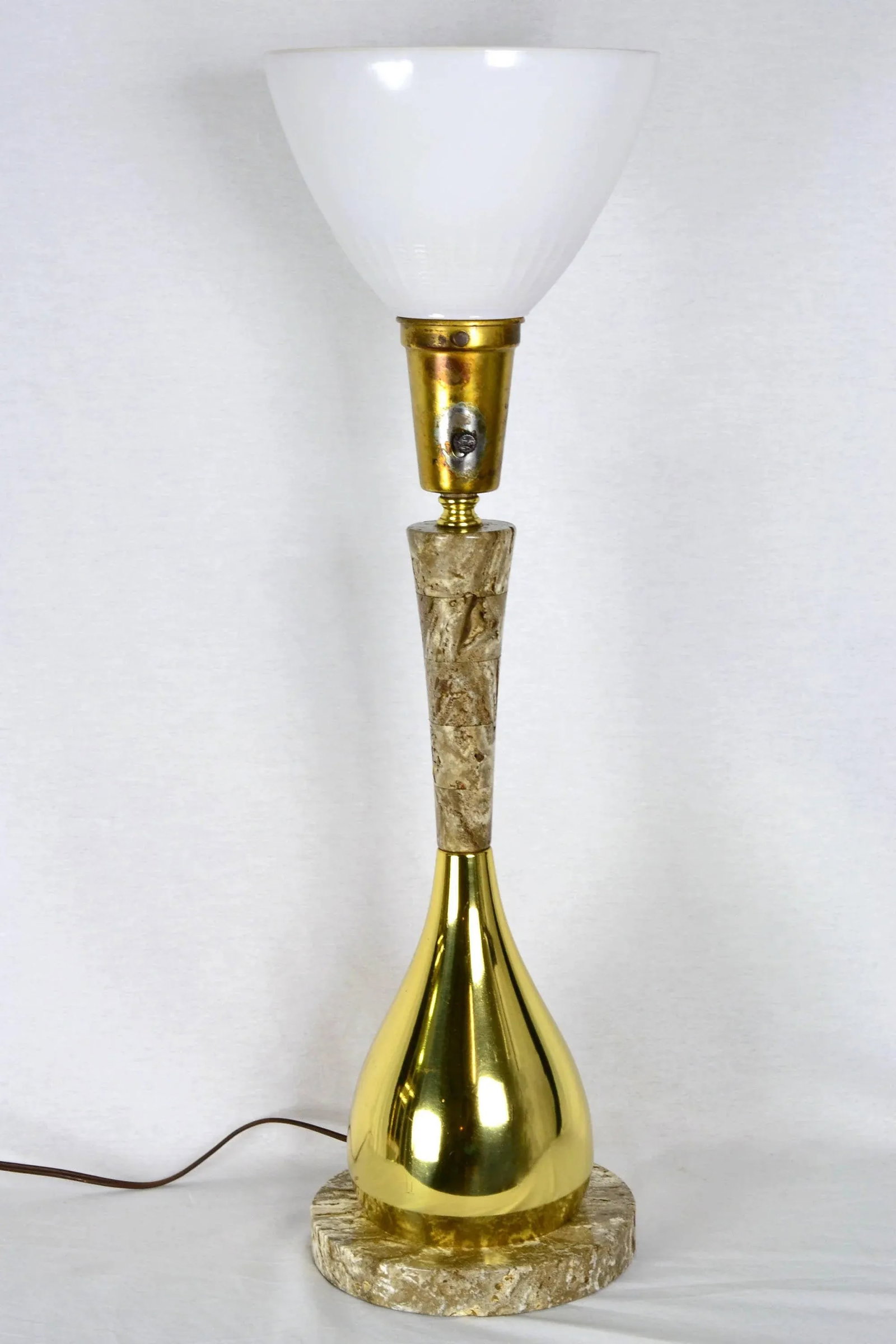 Heifetz Lighthouse Stone and Brass Table Lamp - 4