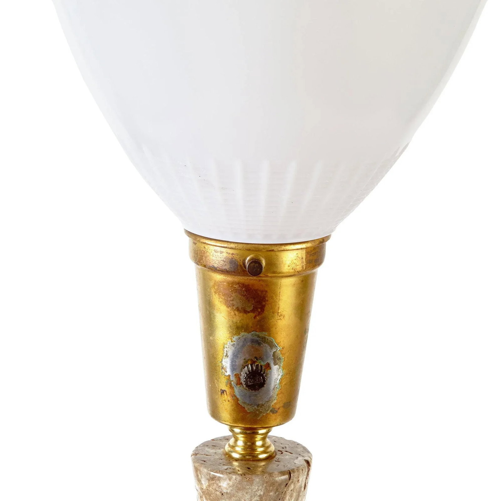 Heifetz Lighthouse Stone and Brass Table Lamp - 9