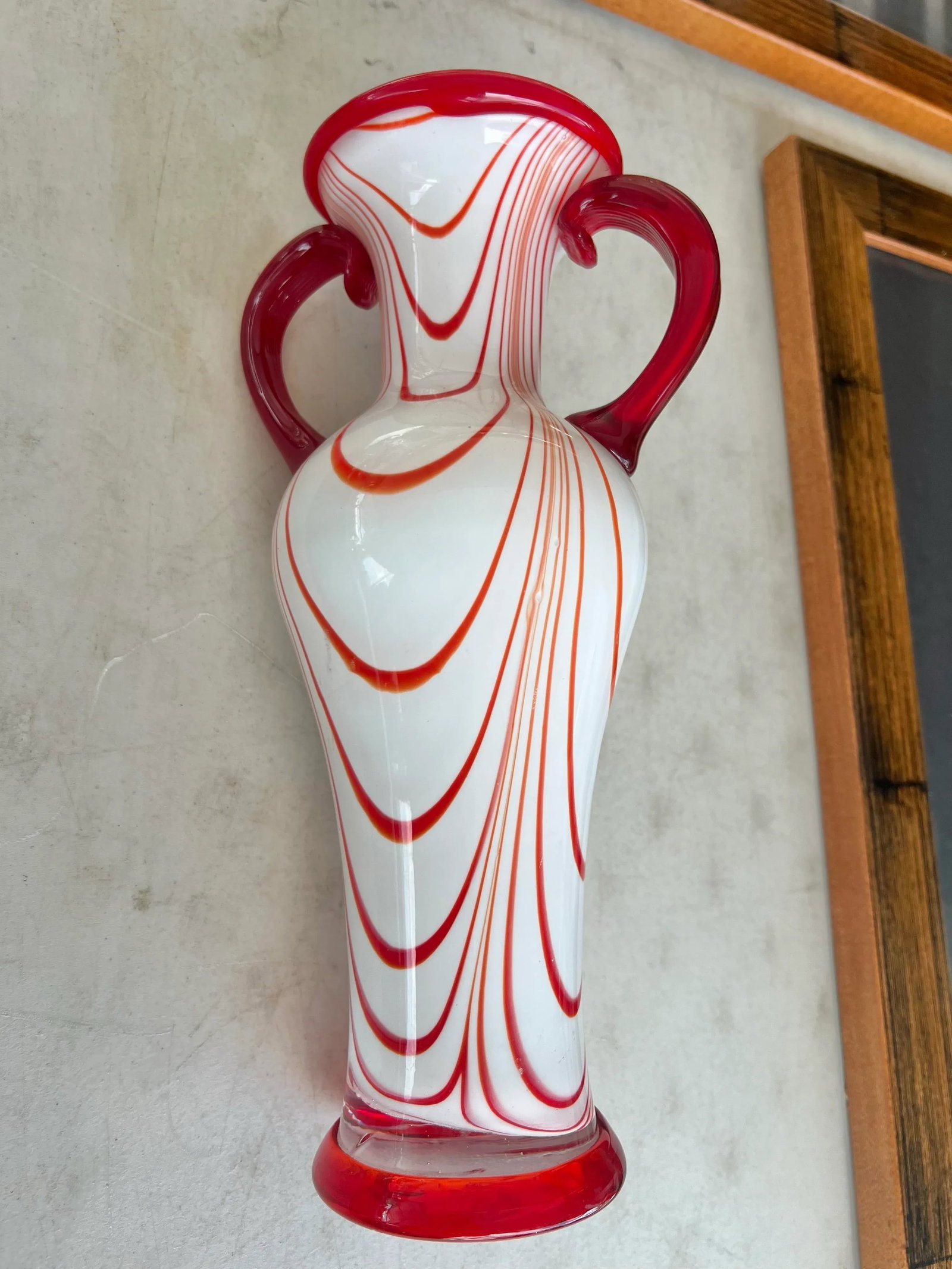 Vintage Murano Style Blown Glass Vase - 3