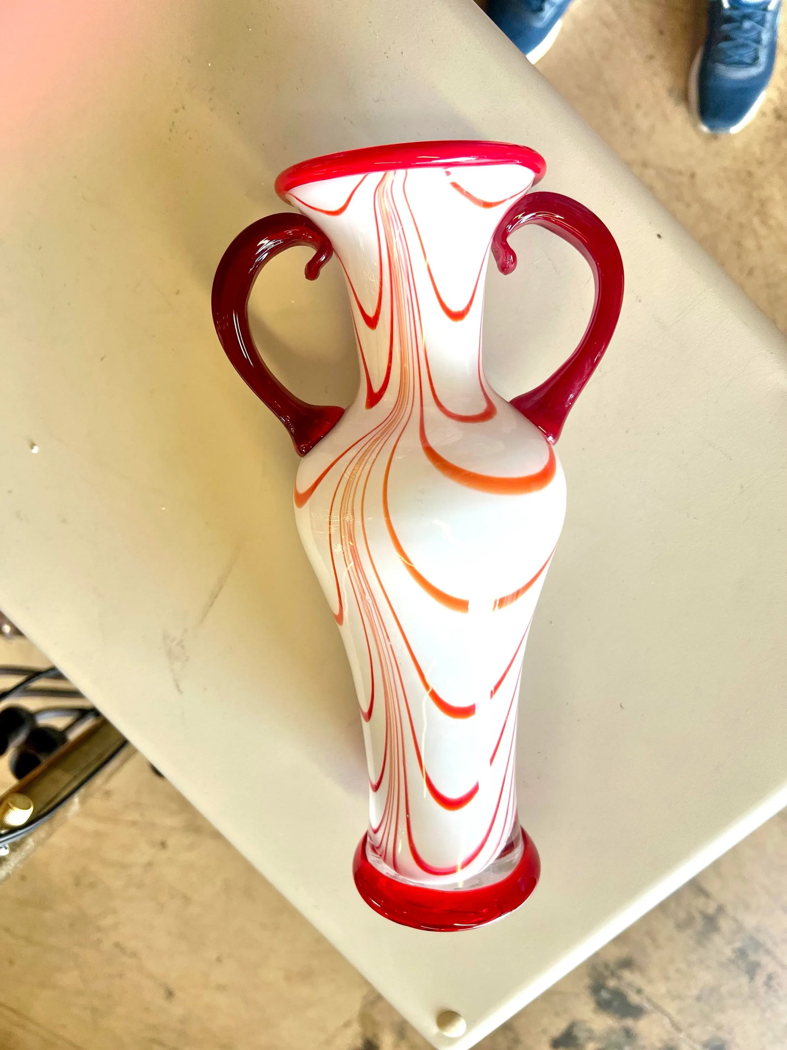 Vintage Murano Style Blown Glass Vase - 4